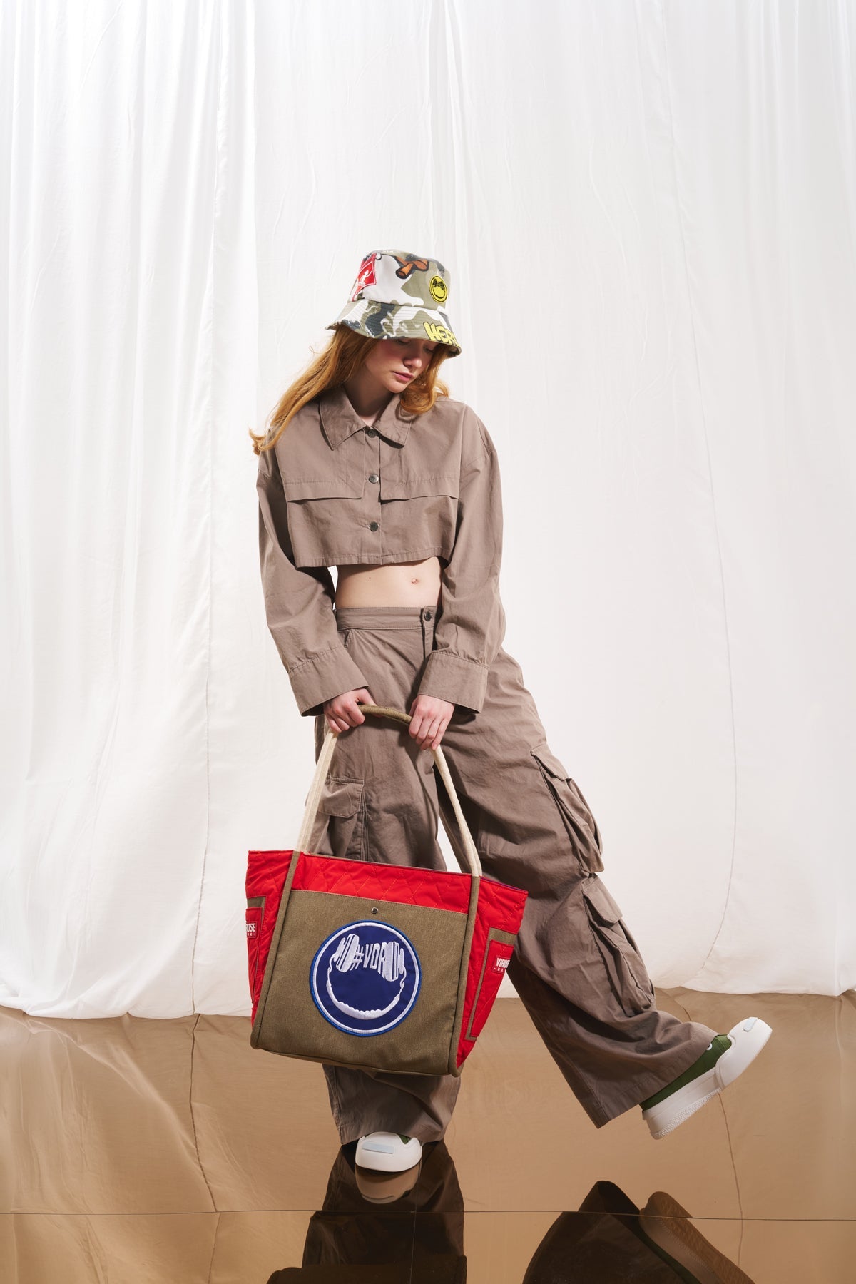 Brown Coral Maxi Tote Bag Barbara