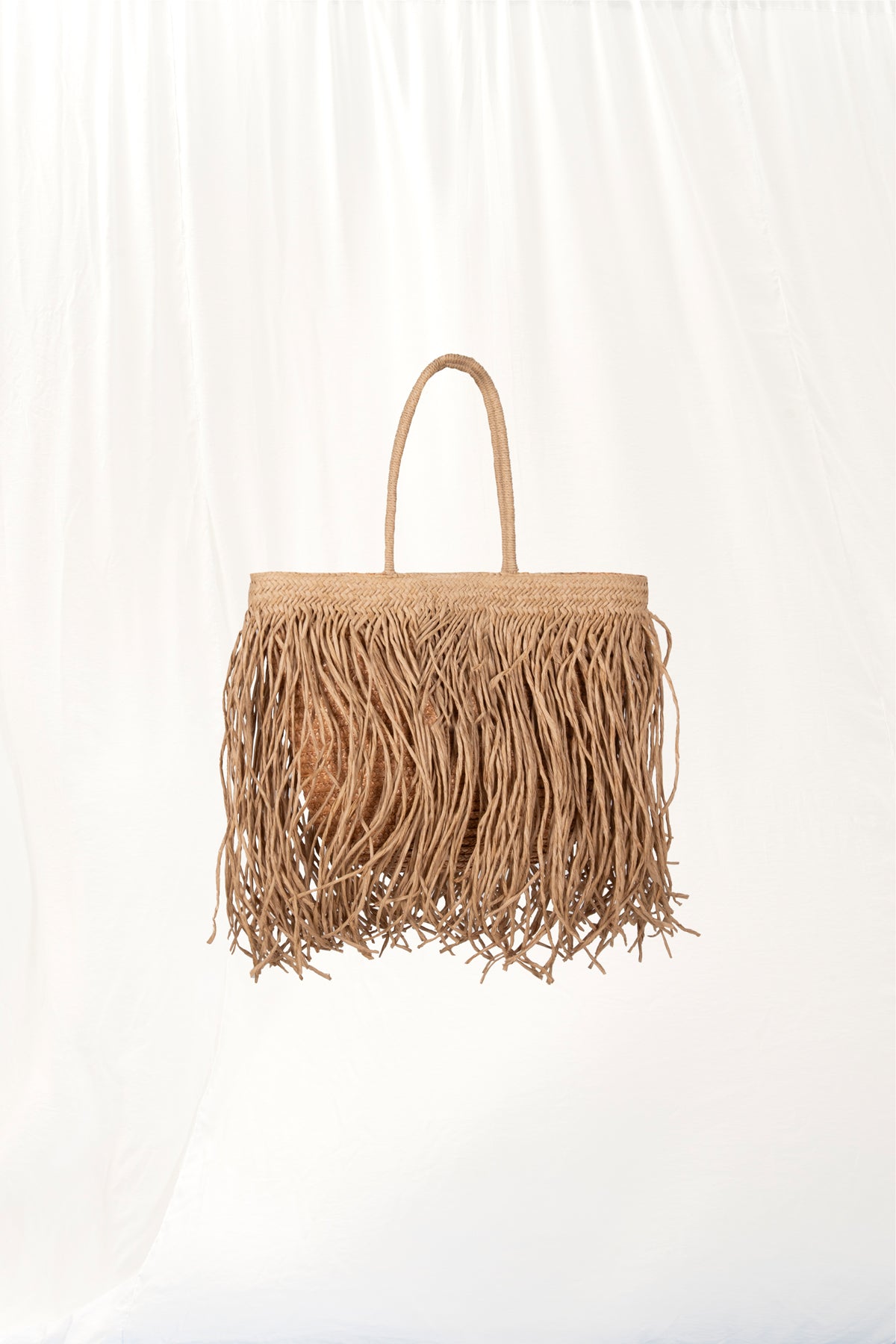 Camel Brown Mini Straw Bag Kao