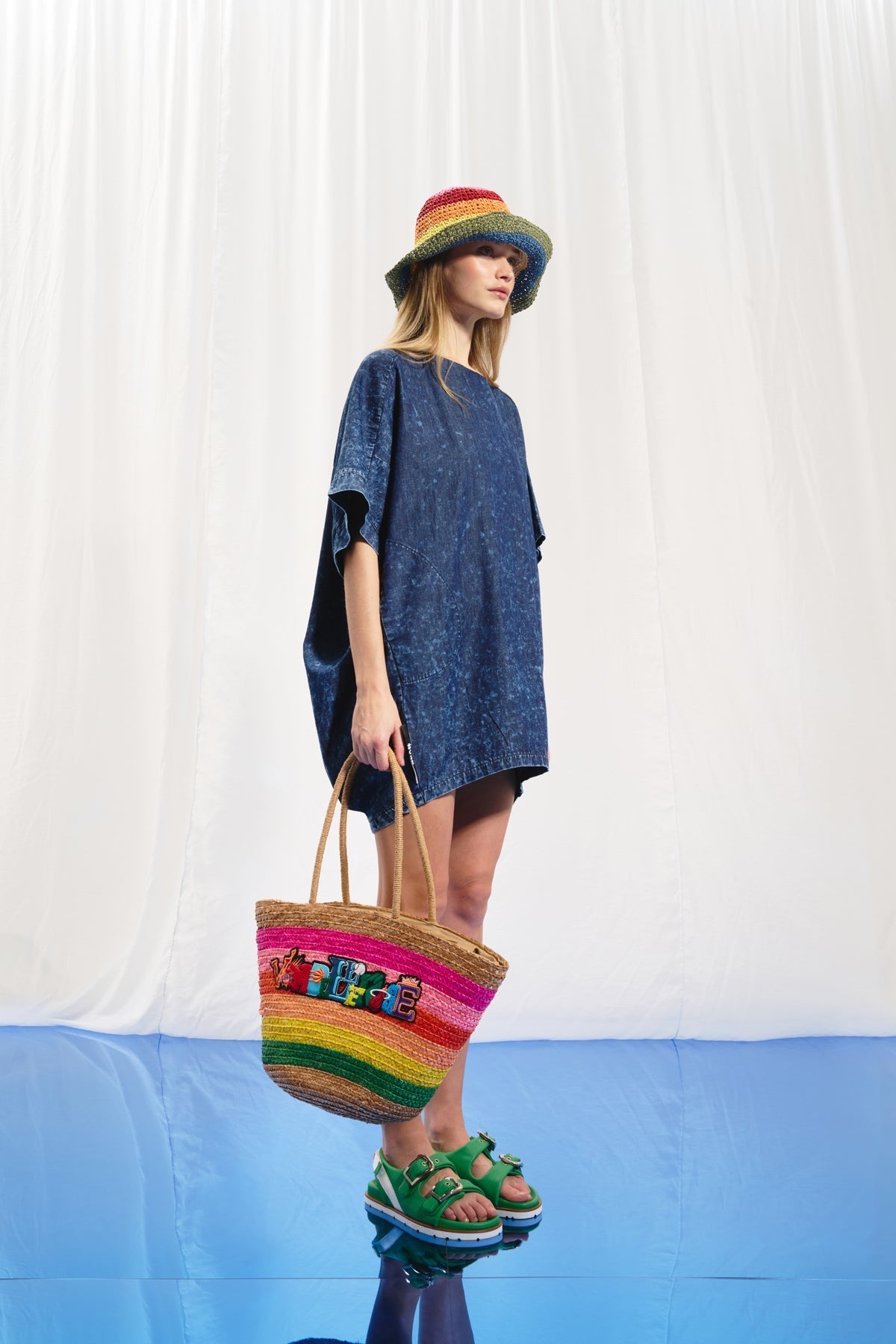 Multicolor Straw Bag Kok