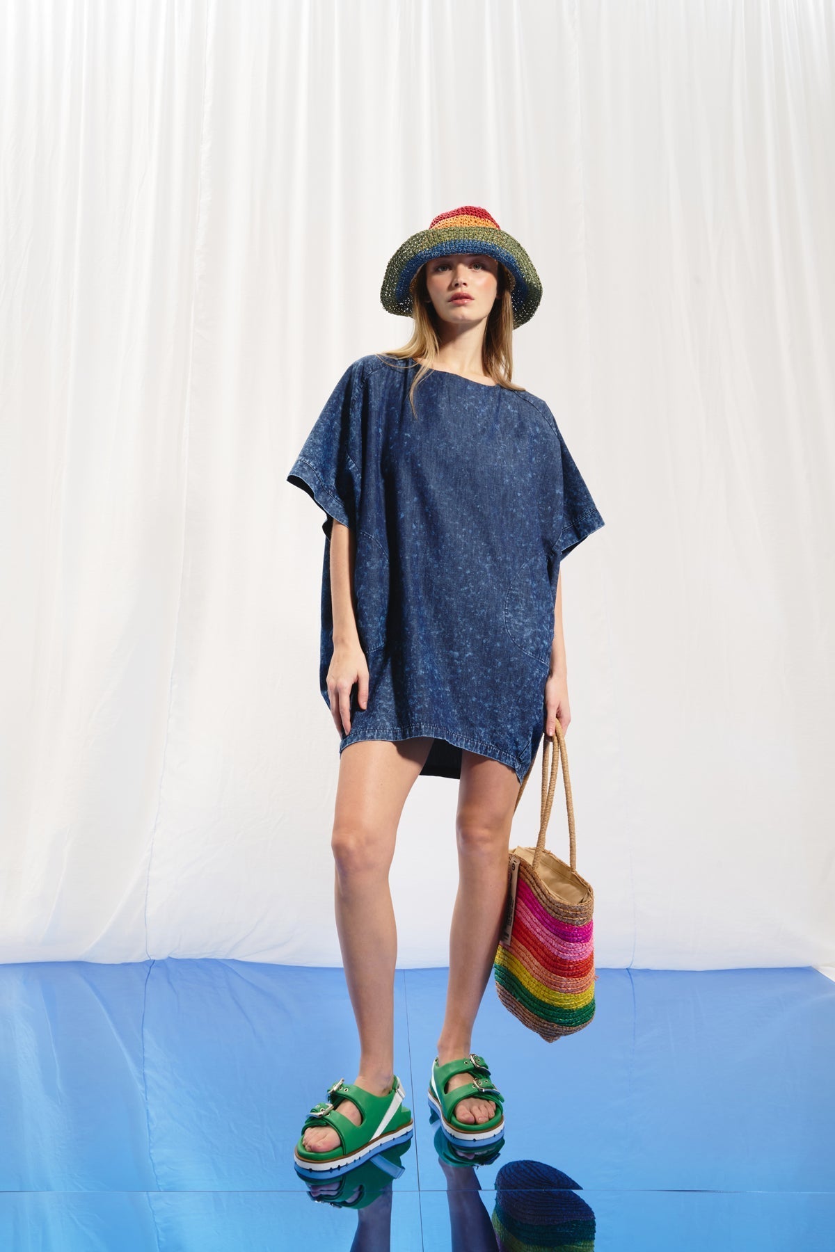 Multicolor Straw Bag Kok