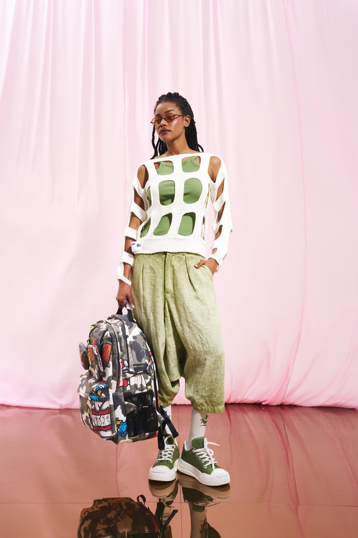 Khaki Camo Maxi Bag Mikey