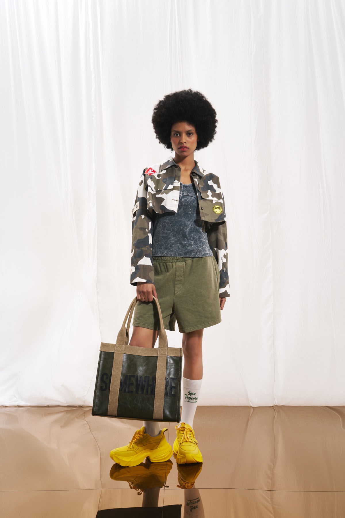 Khaki Maxi Tote Bag Not