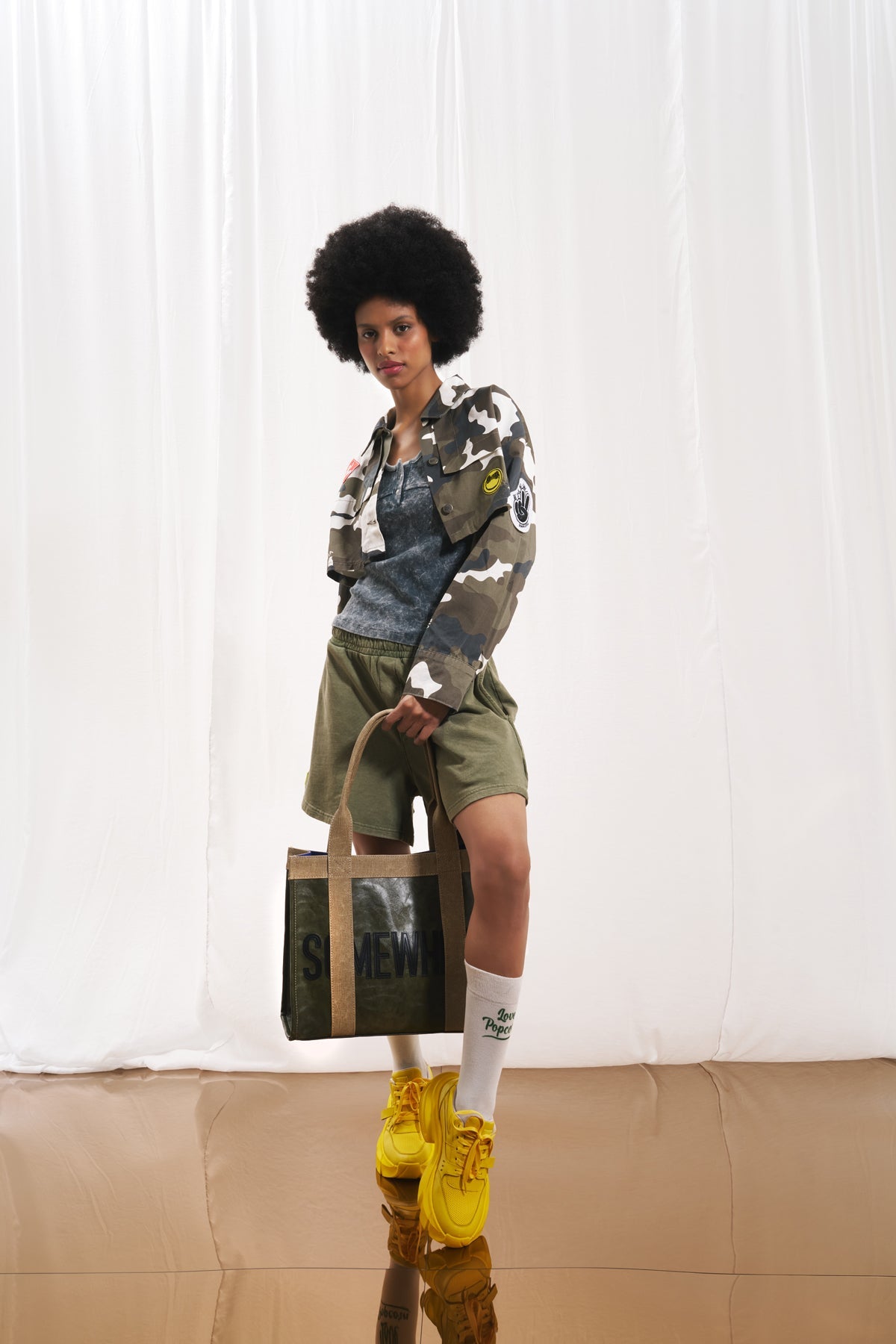 Khaki Maxi Tote Bag Not