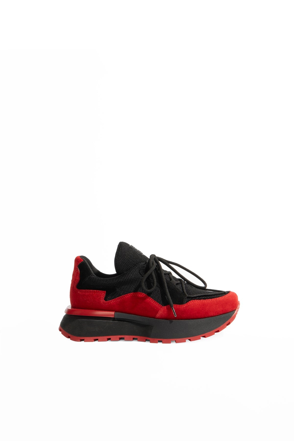 Black Red Suede Sneakers Numa1
