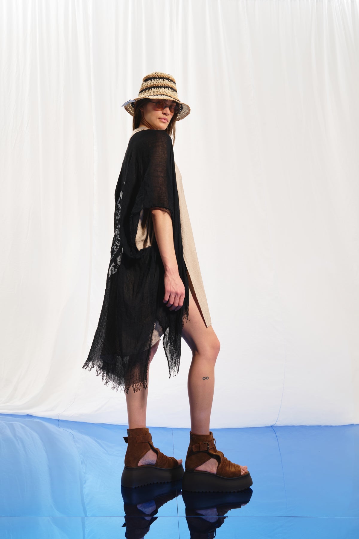 Black Tulle Pareo Paro