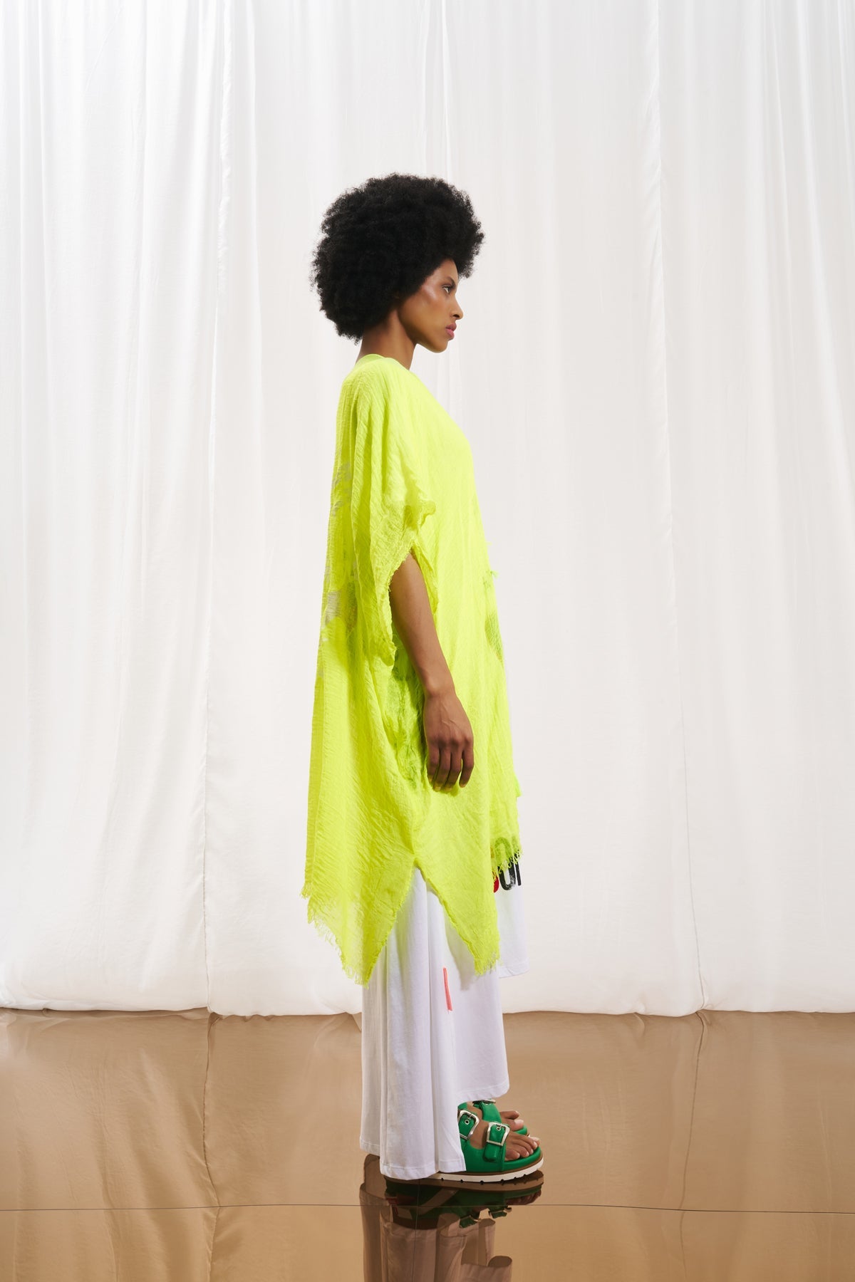 Neon Green Tulle Pareo Paro