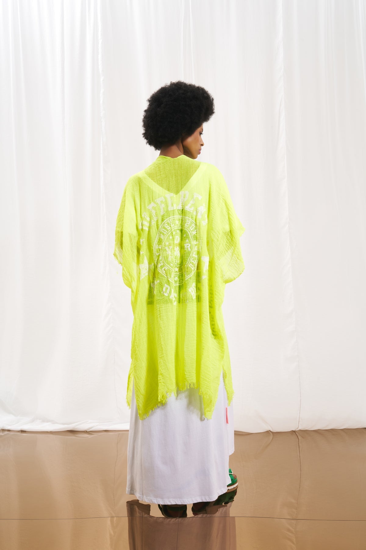 Neon Green Tulle Pareo Paro