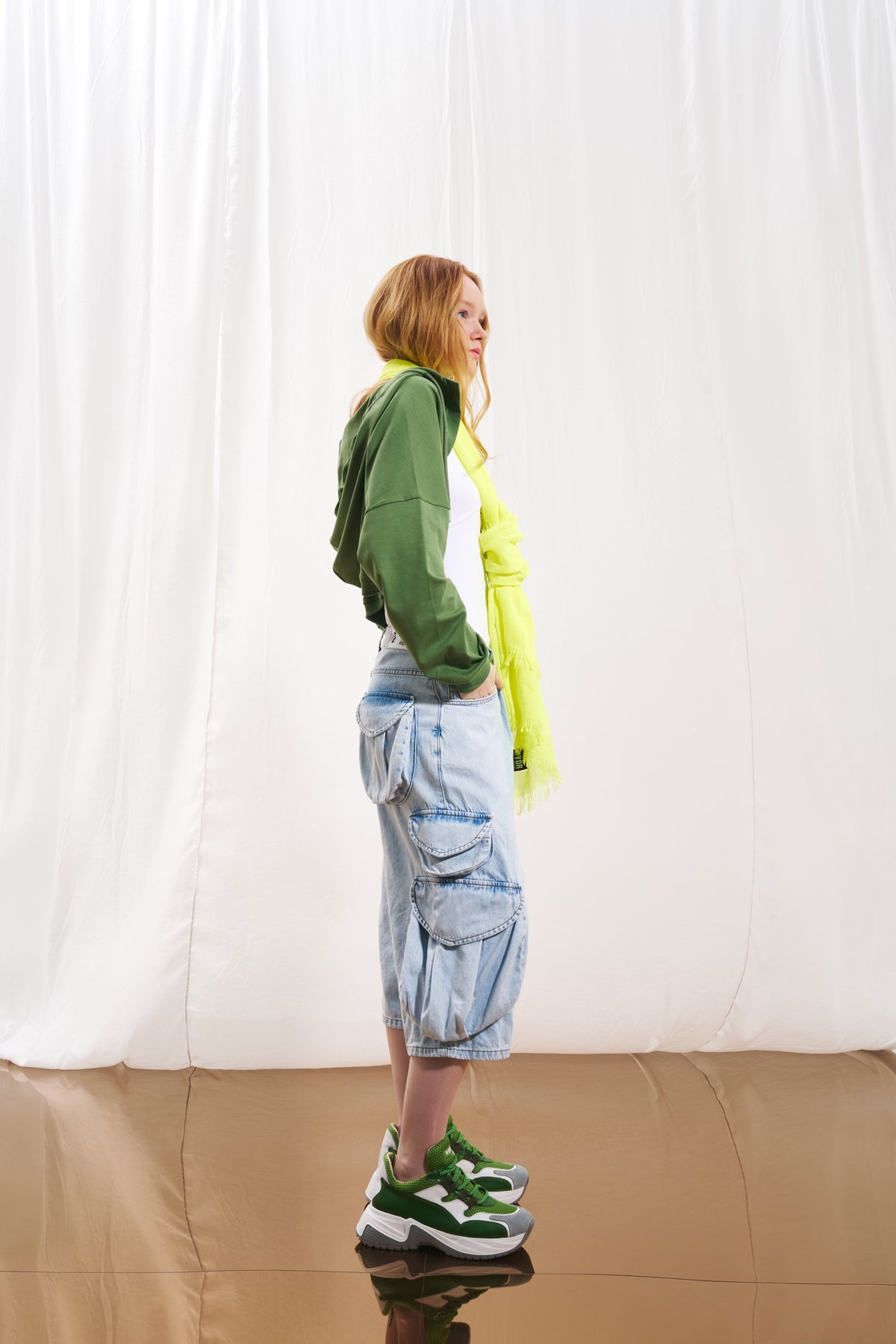 Neon Yellow Scarf Pera