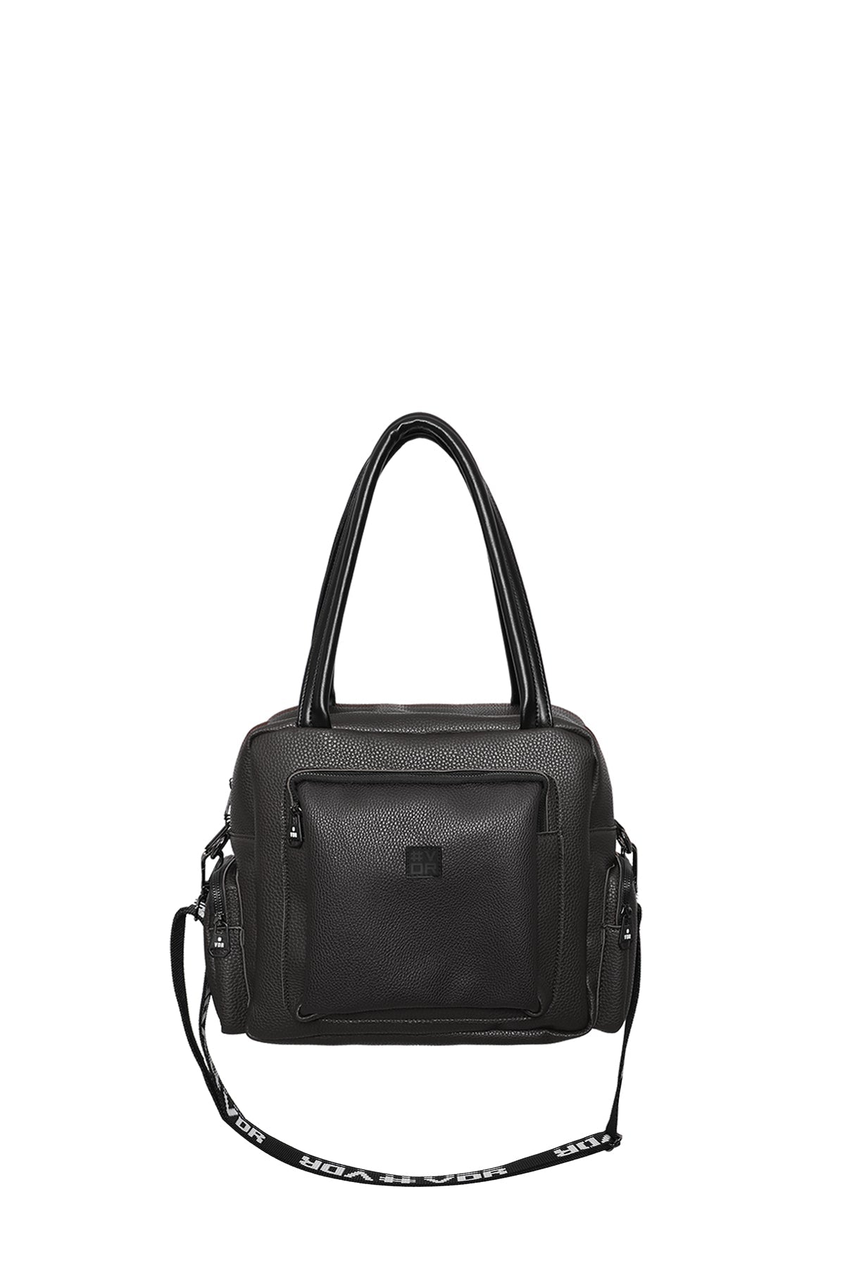 Black Faux Leather Bag Porto22