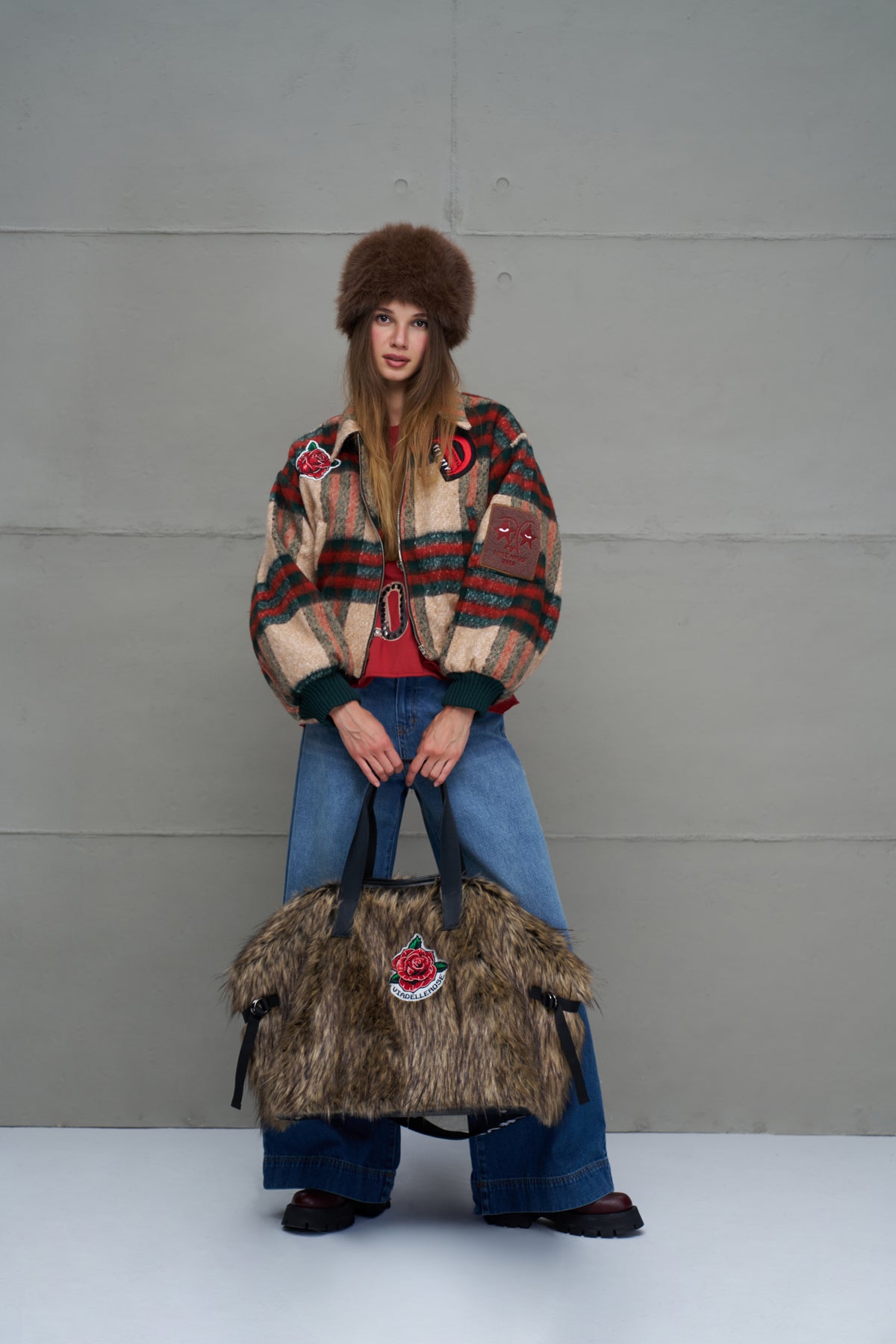 Mink Faux Fur Bag Rambo2