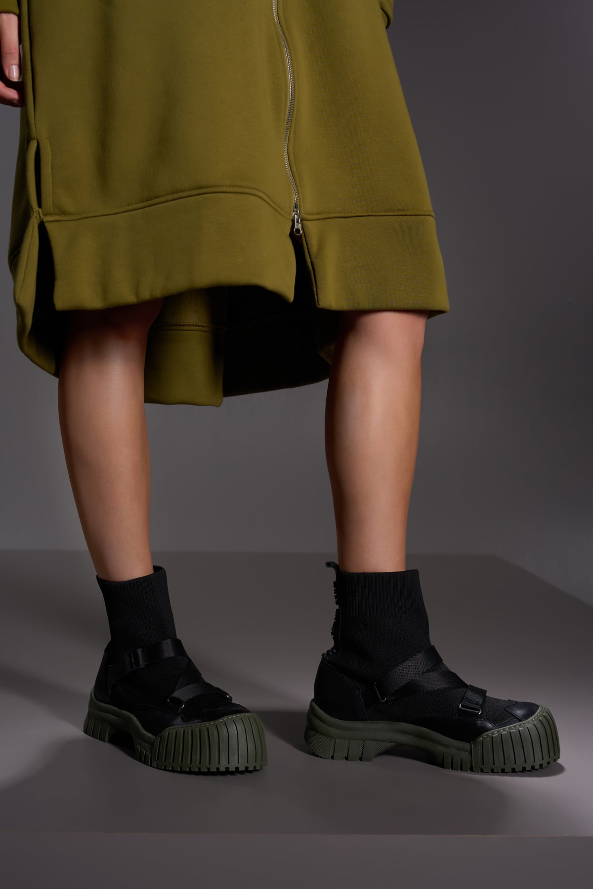 Nero Kaki Boots Sugar