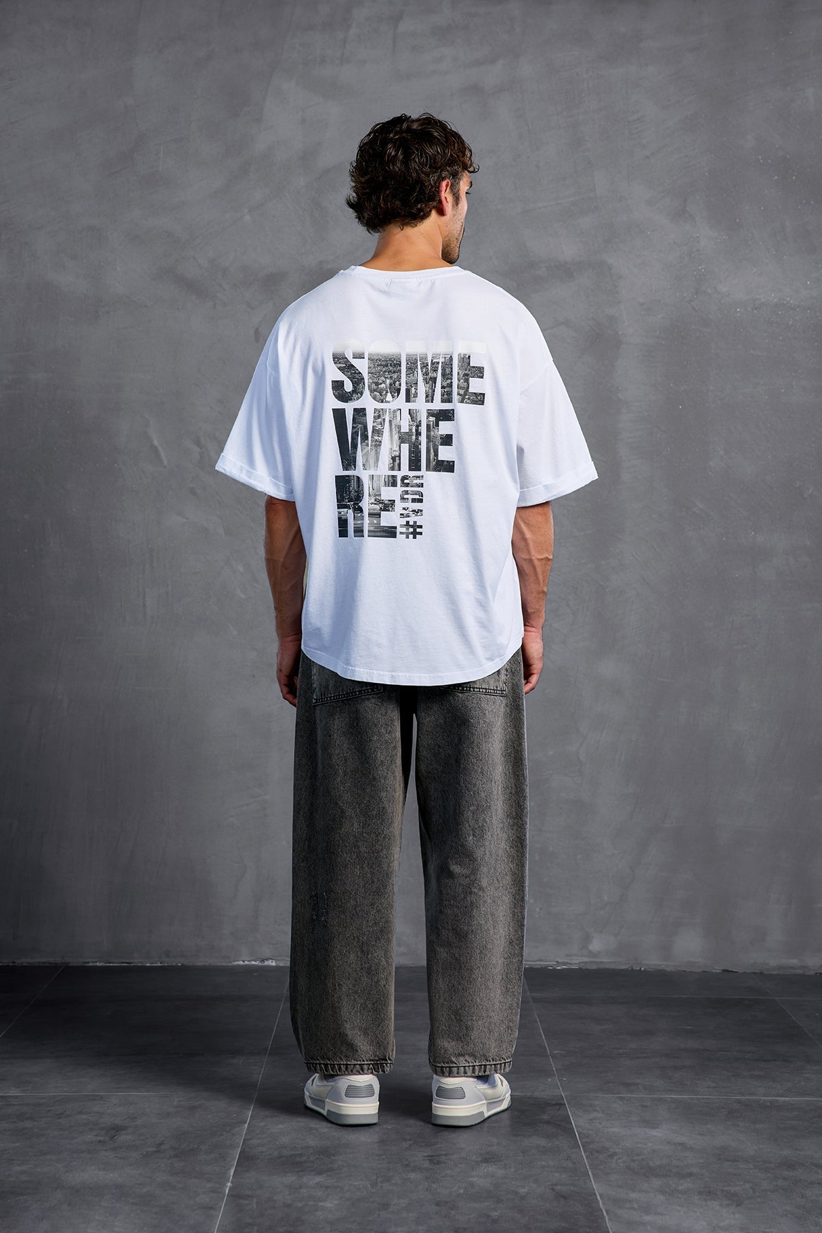 White Printed Crew Neck T-shirt 10006