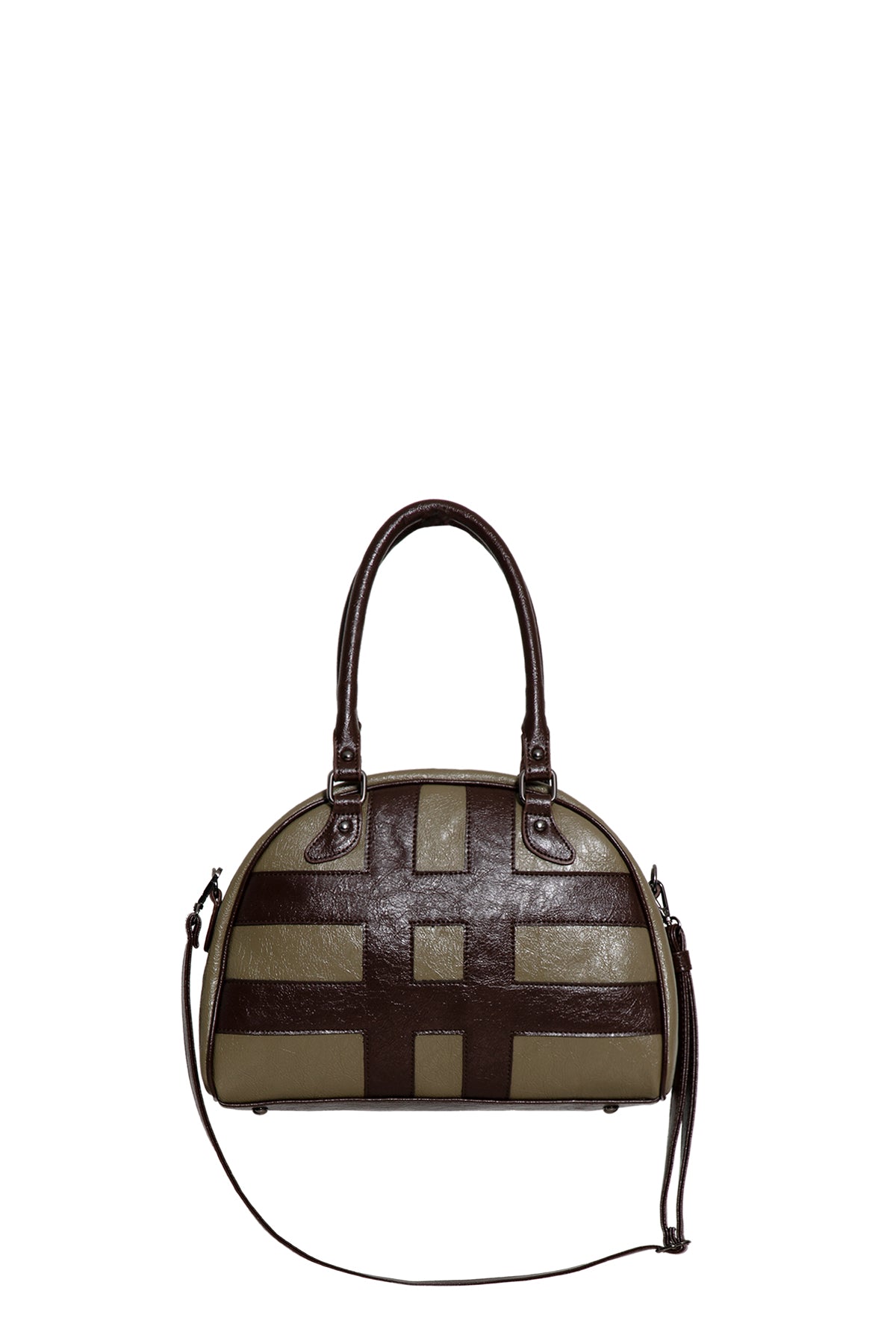 Khaki Brown Logo Detailed Bag Via3