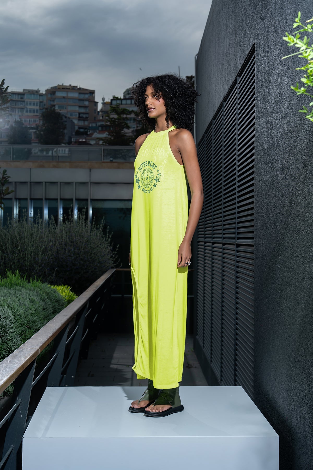 Giallo Neon Dress 15158