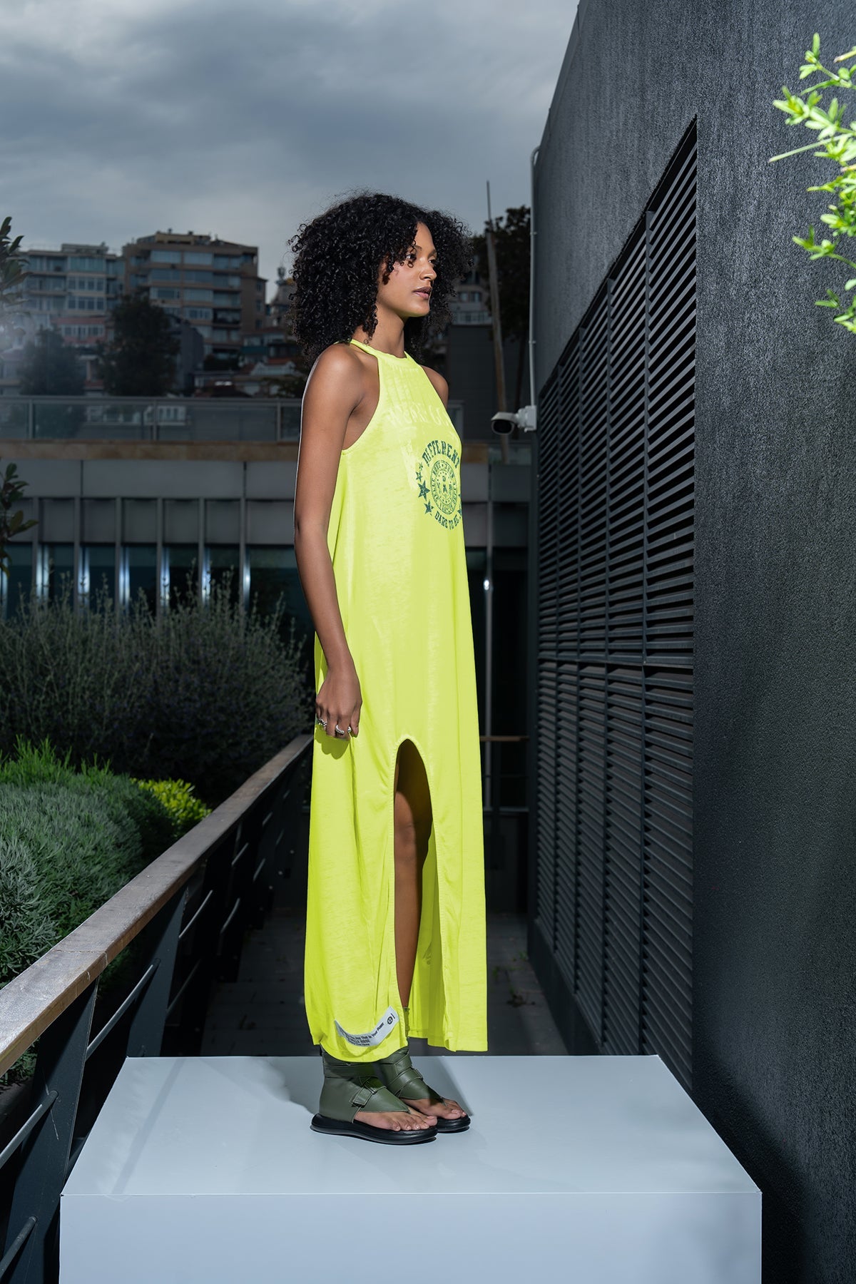 Giallo Neon Dress 15158