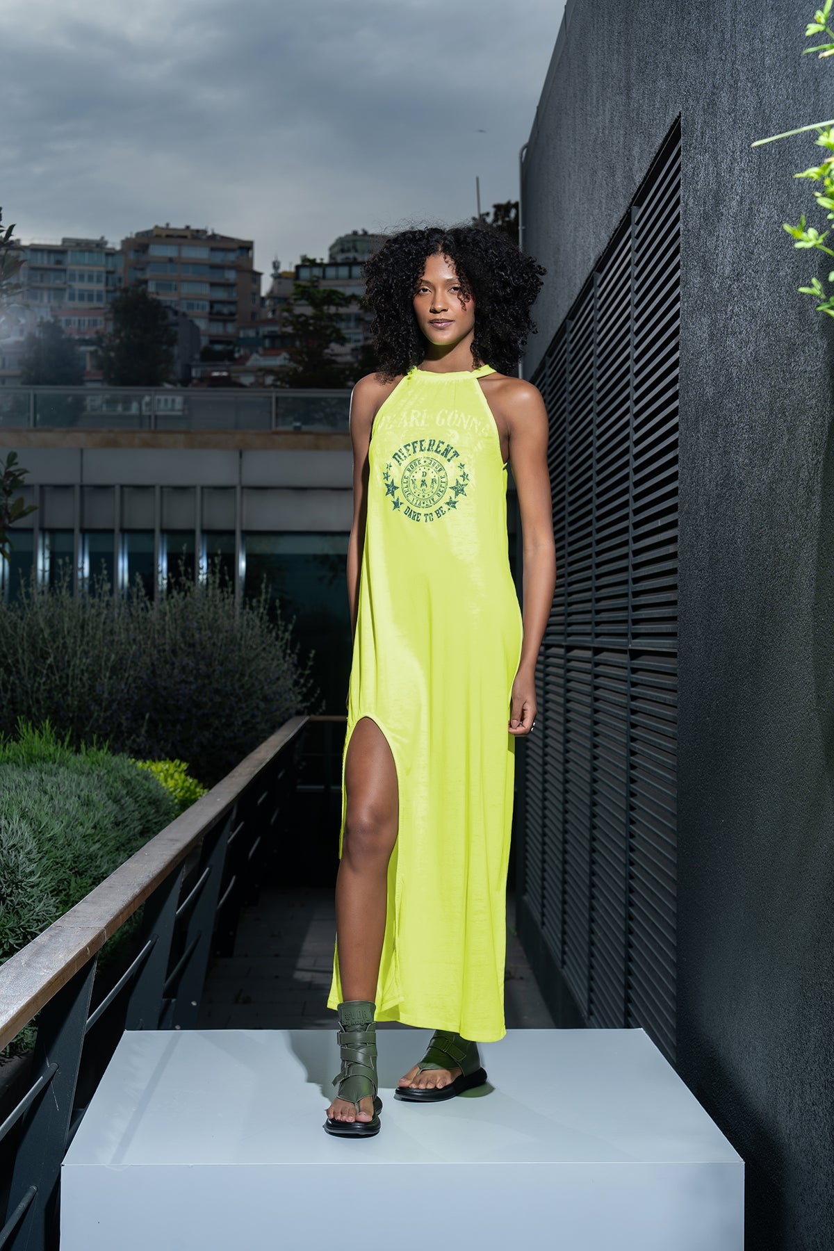 Giallo Neon Dress 15158