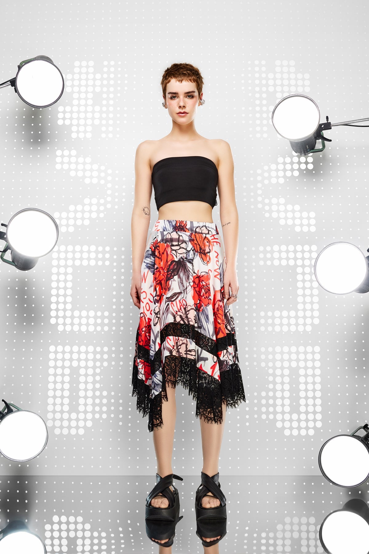 Multi Color Skirt 15473