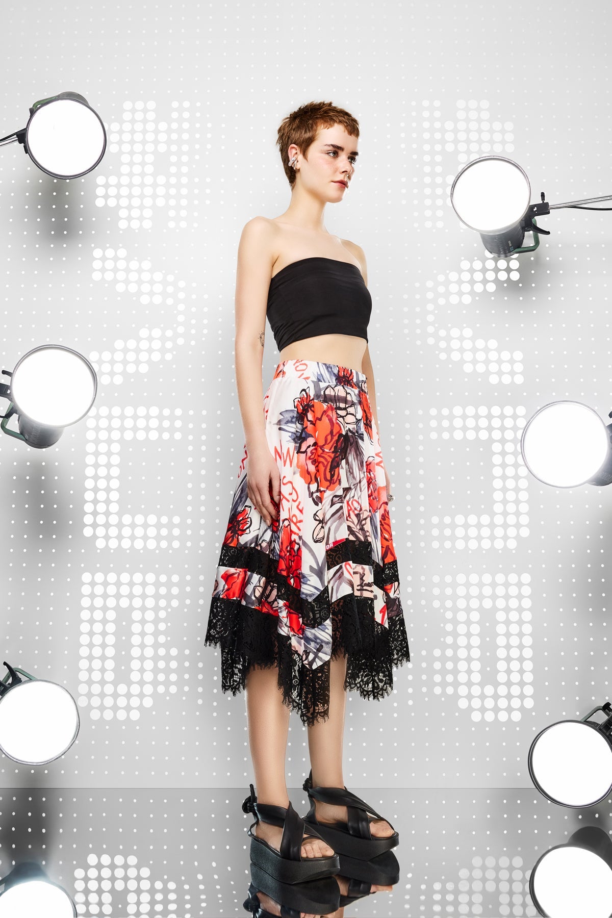 Multi Color Skirt 15473