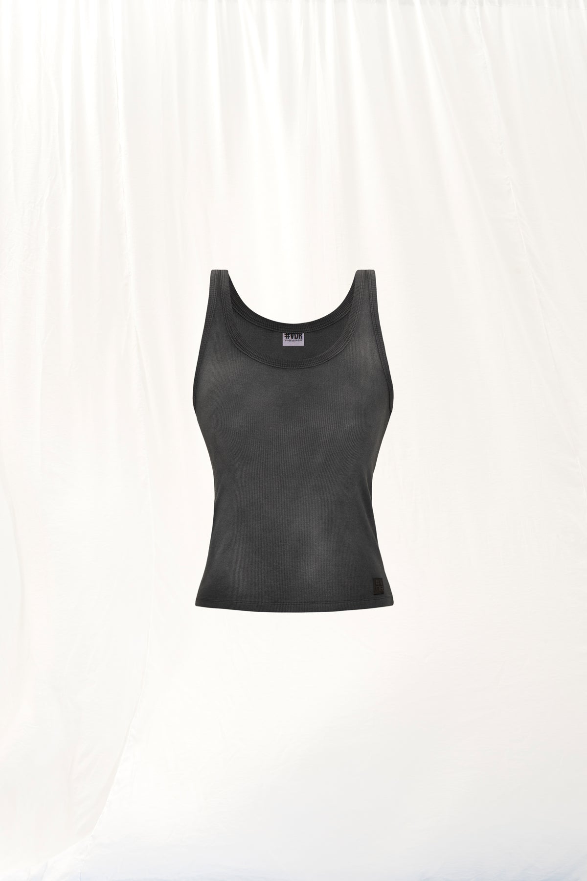 Black Washed-effect Tank Top 17017