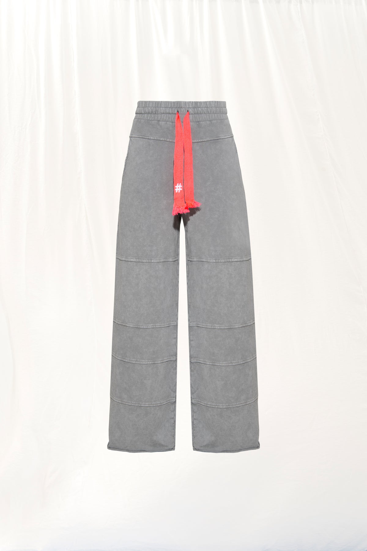 Grey Wide-leg Plush Trousers 17045
