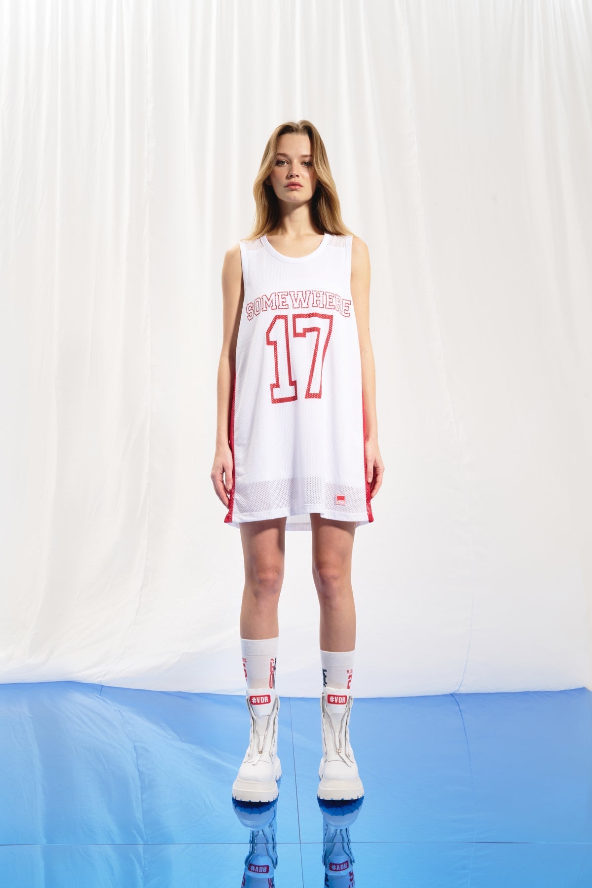 White Basketball Dress 17059