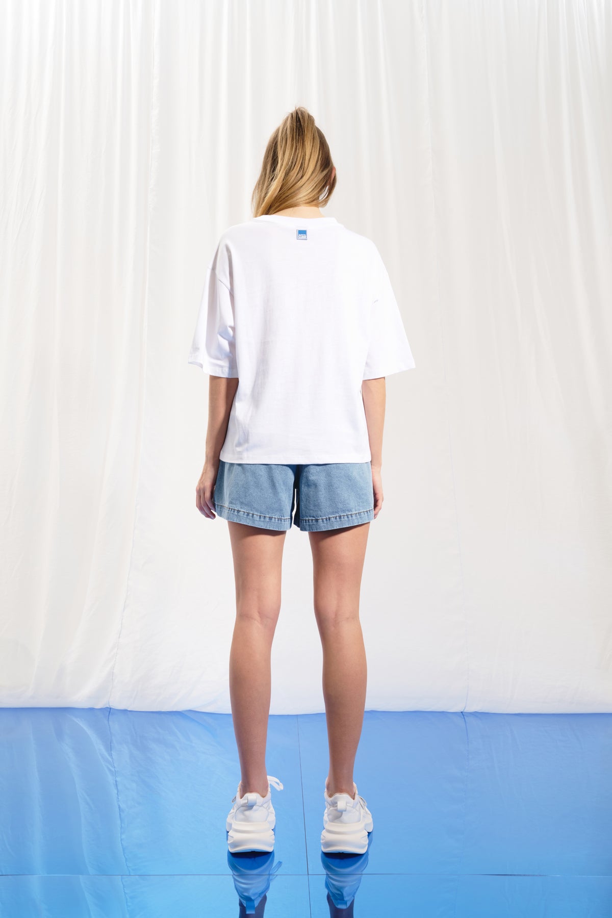 White Slogan Print T-shirt 17072