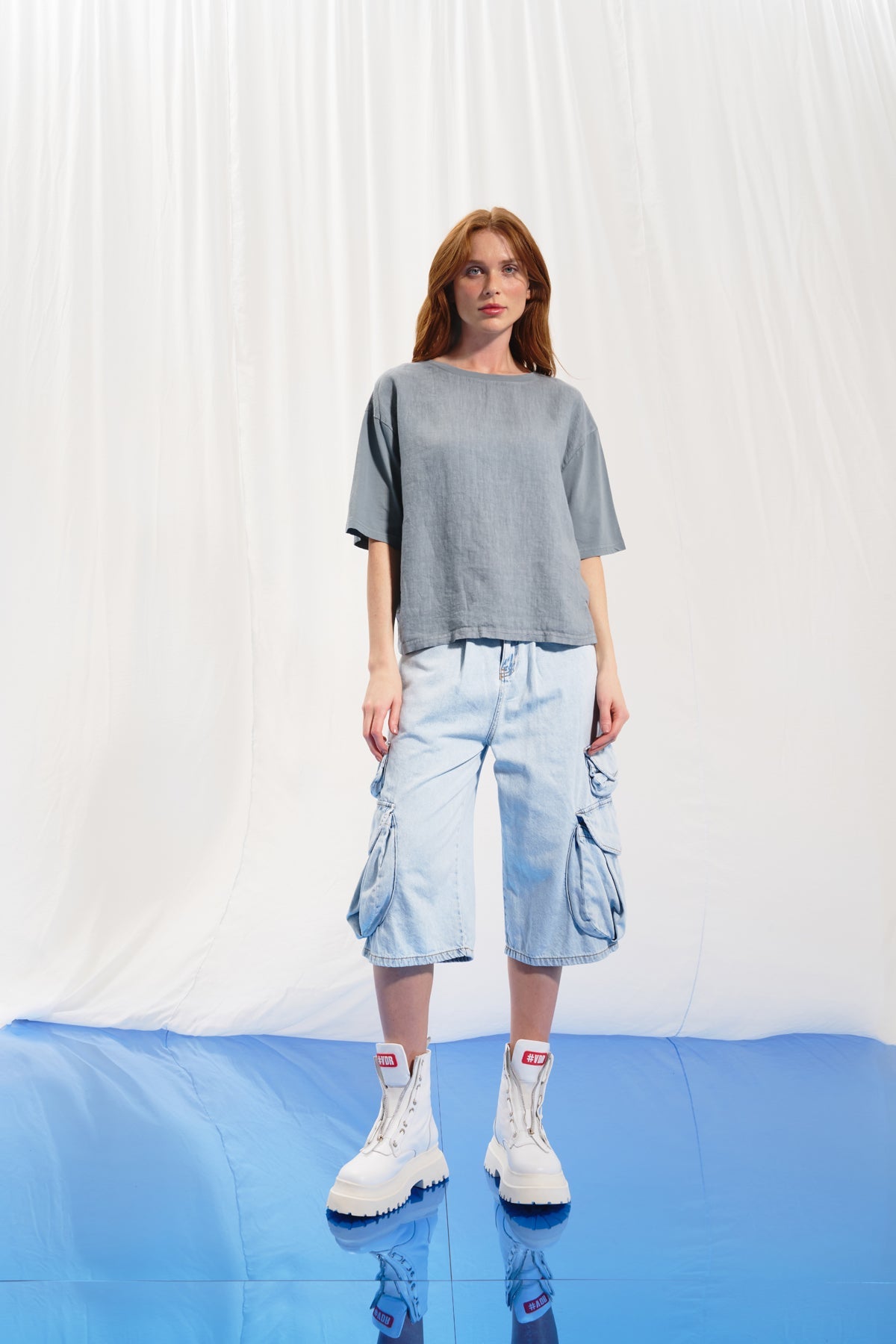 Grey Linen T-shirt 17096