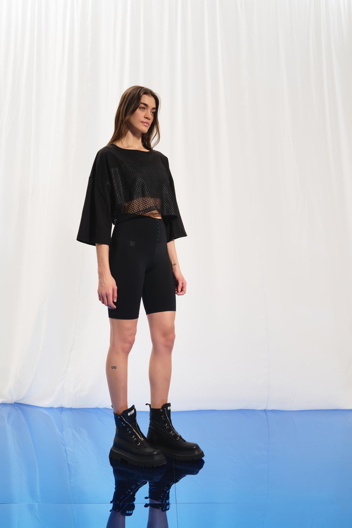 Black Scuba Short Leggings 17120