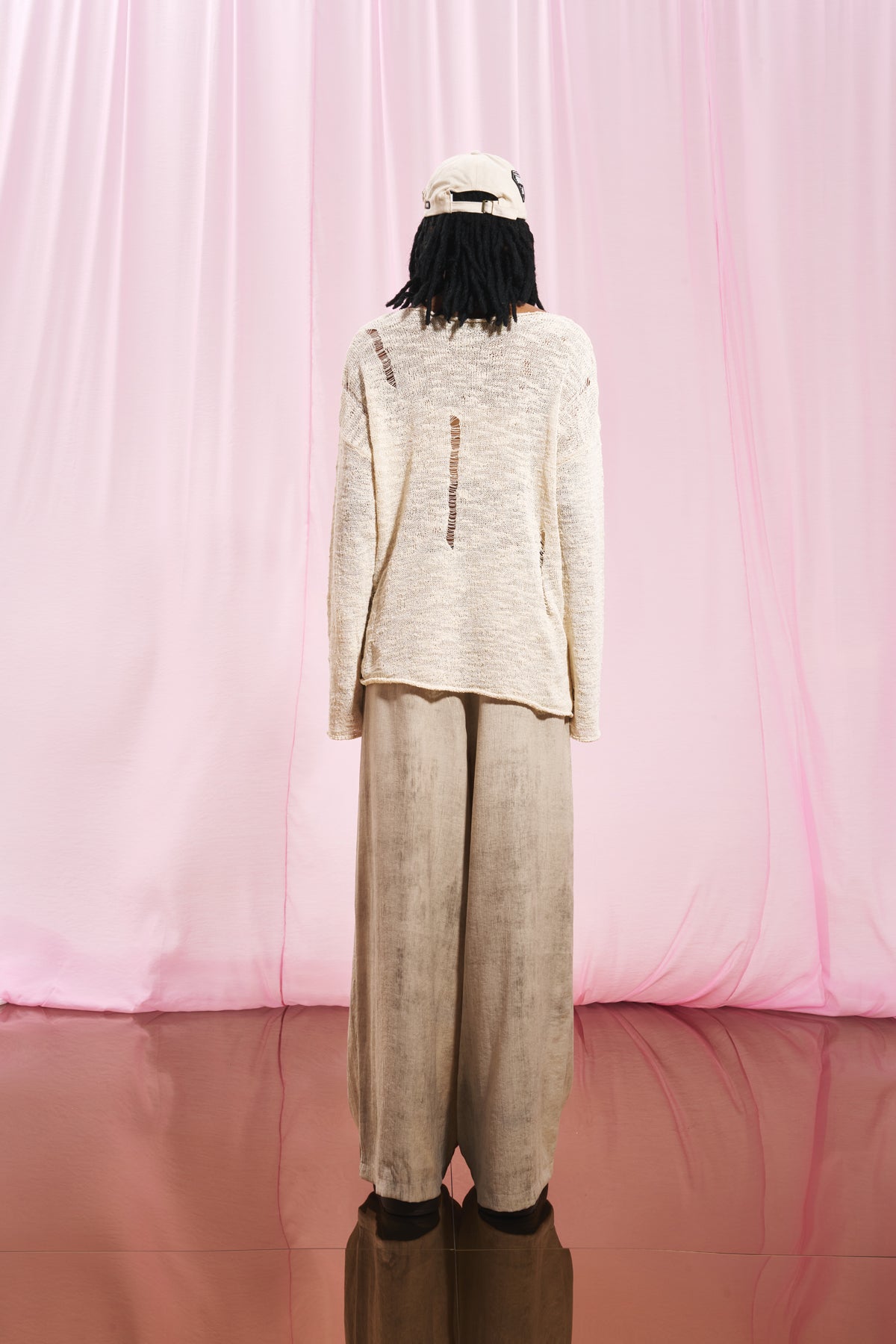 Beige Lightweight Knit Sweater 17165