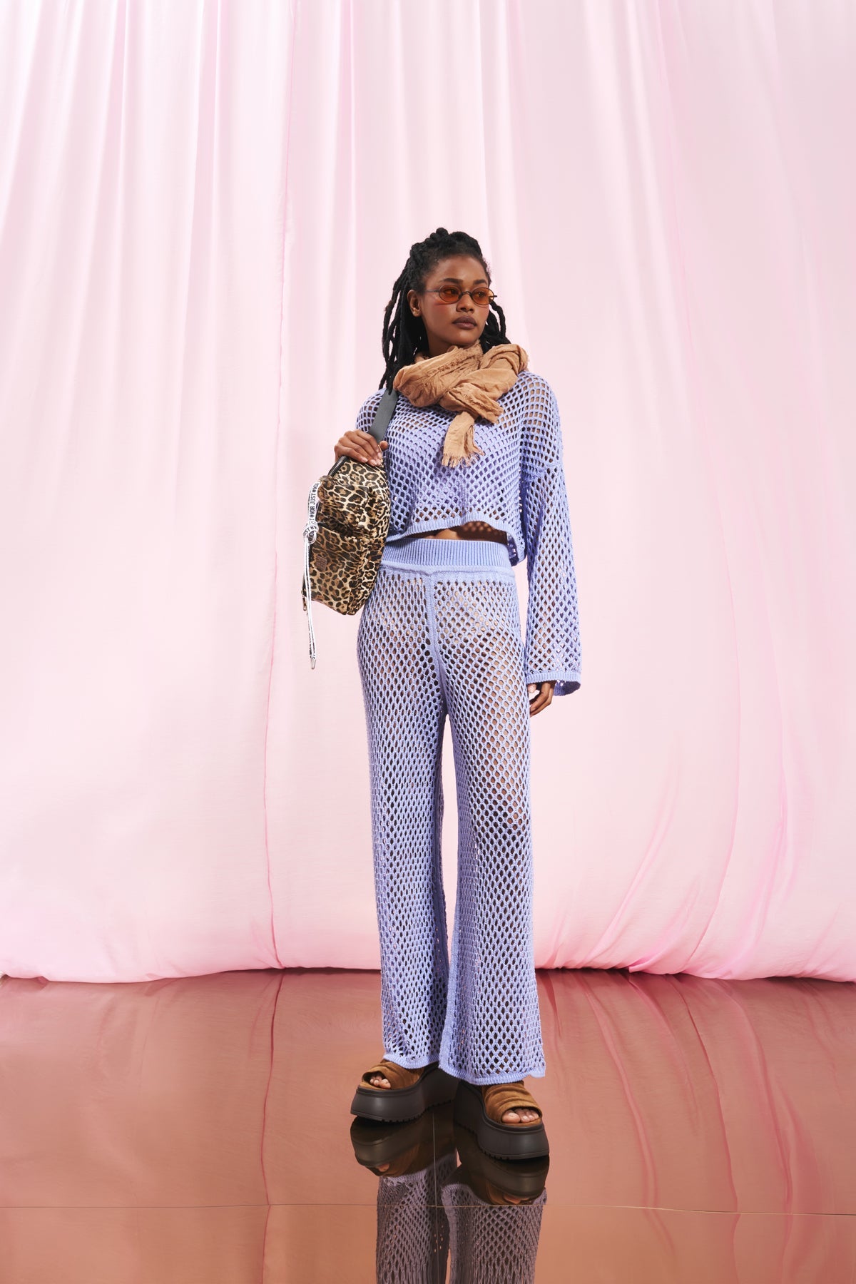 Lilac Knit Trousers 17170