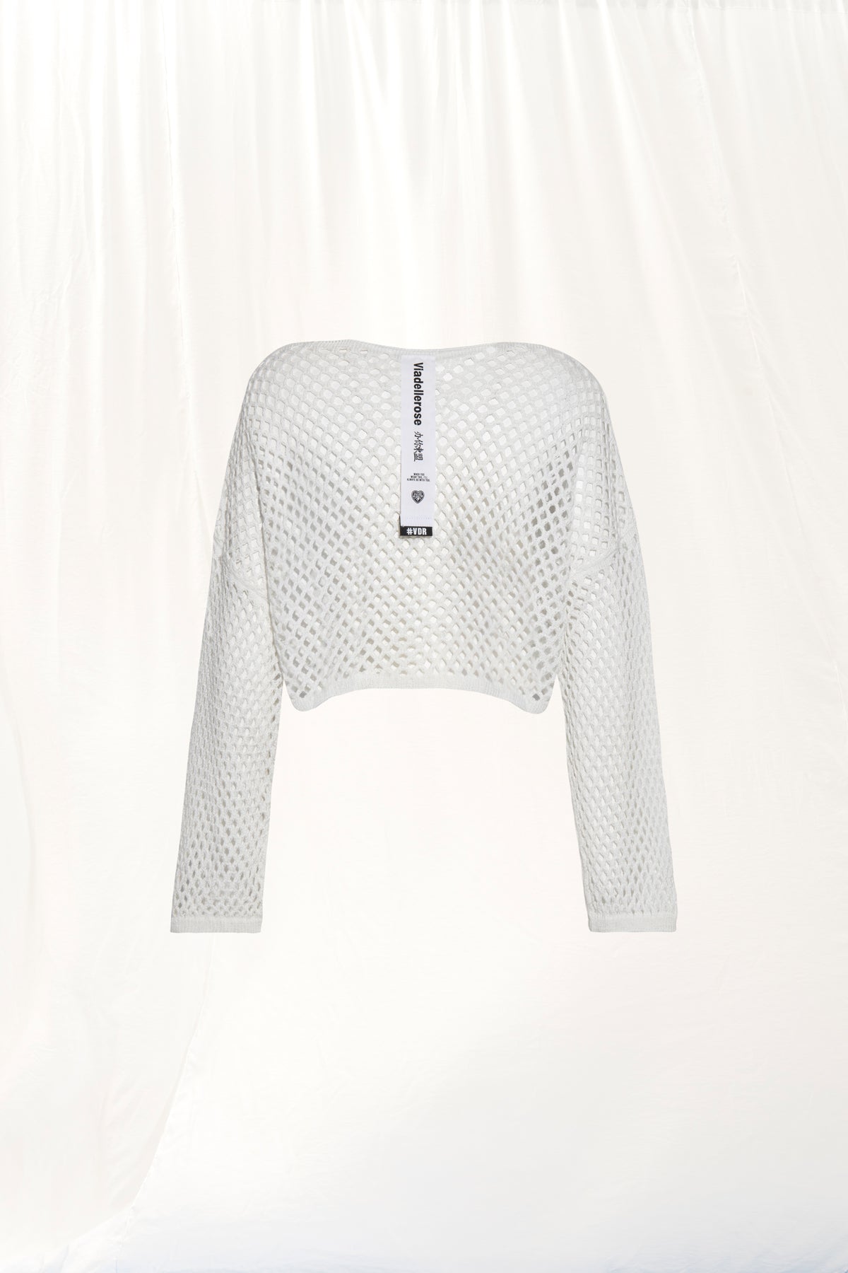 Off White Crop Knit Sweater 17171