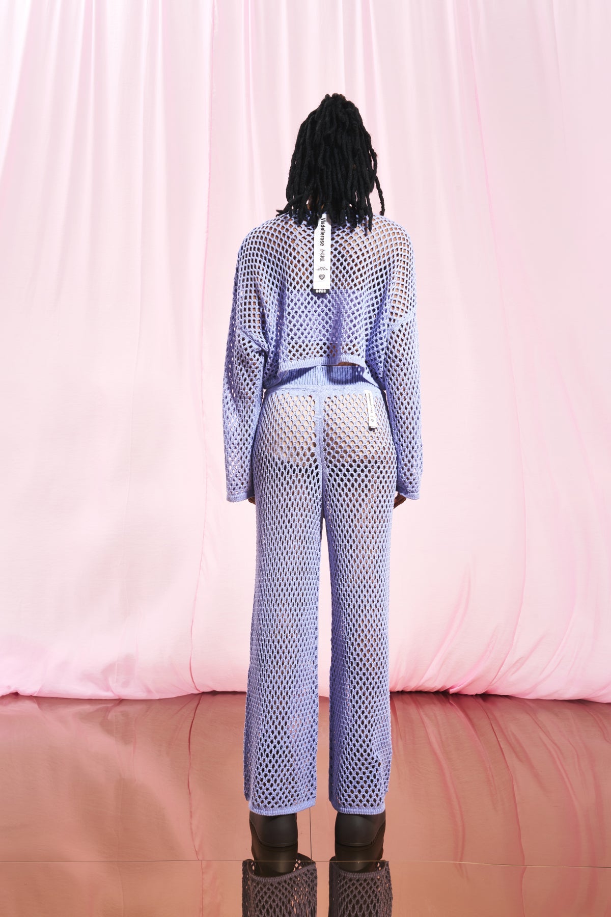 Lilac Crop Knit Sweater 17171