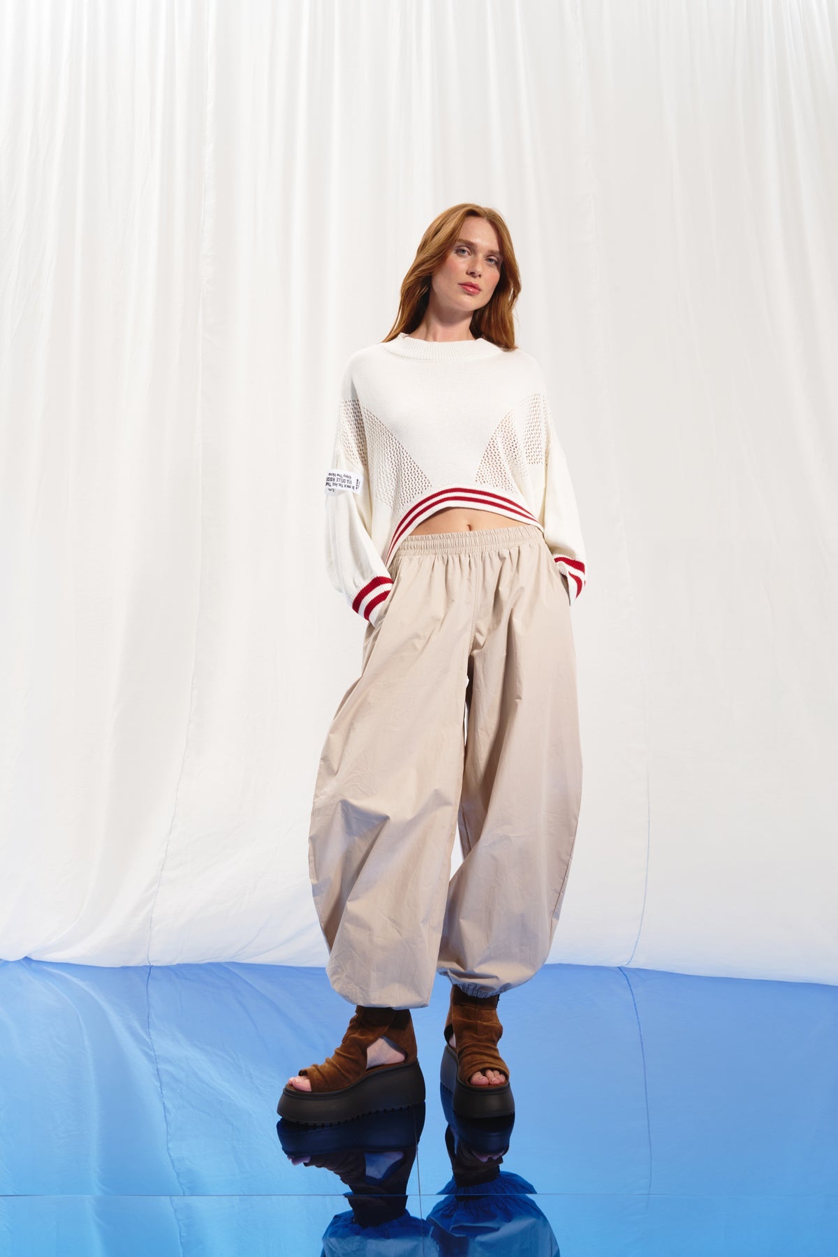 Off White Batwing Knit Sweater 17179