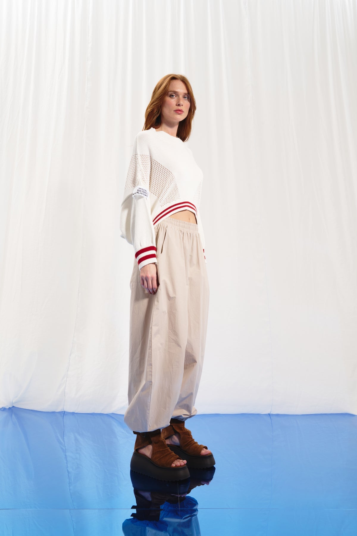 Off White Batwing Knit Sweater 17179