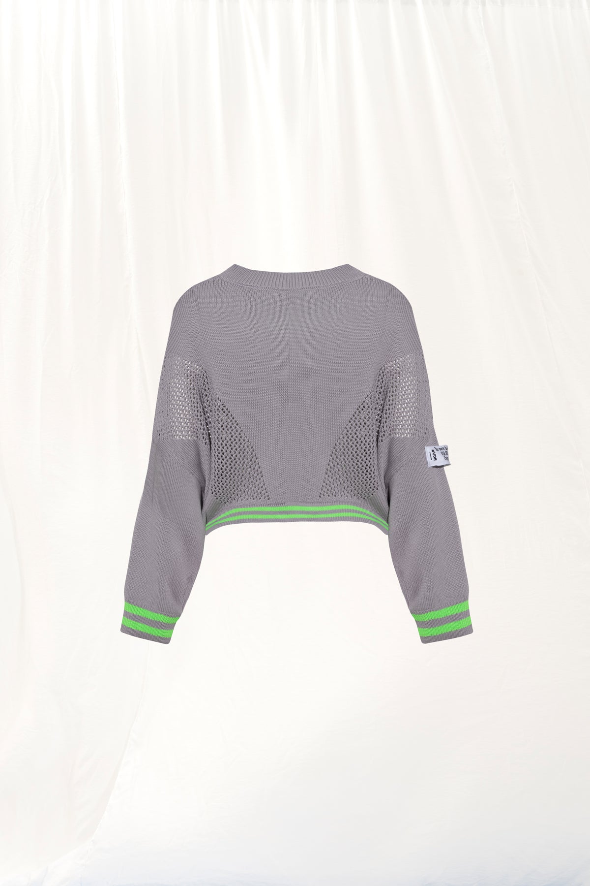 Grey Batwing Knit Sweater 17179