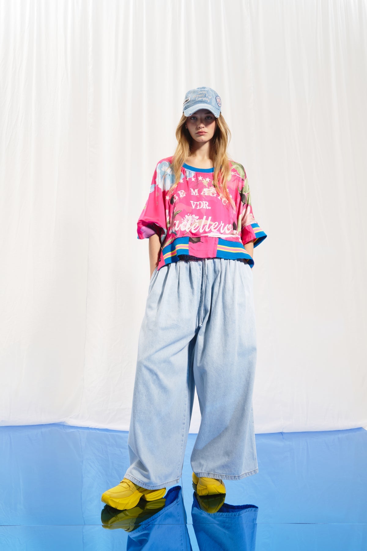 Light Blue Baggy Denim Trousers 17196