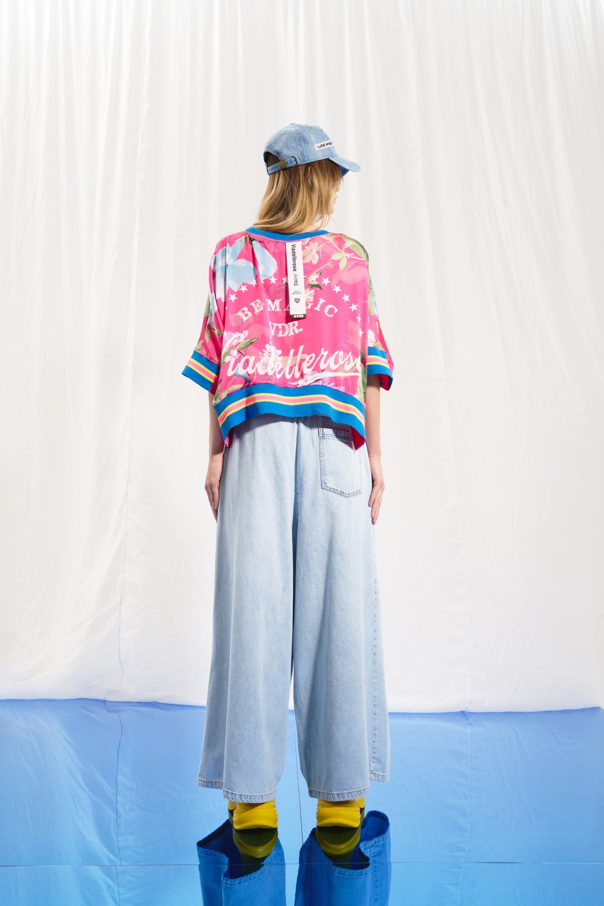 Light Blue Baggy Denim Trousers 17196