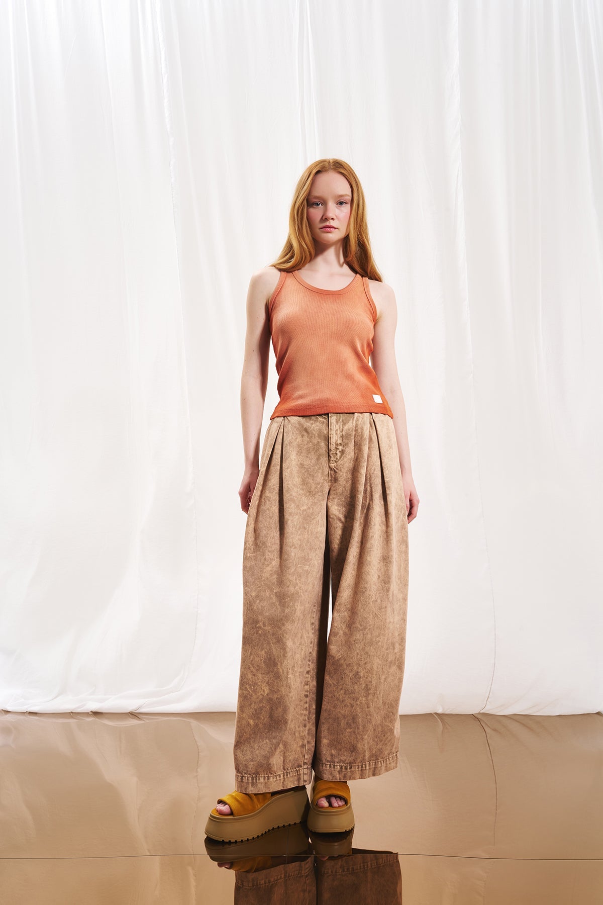 Mink Pleated Baggy Trousers 17200