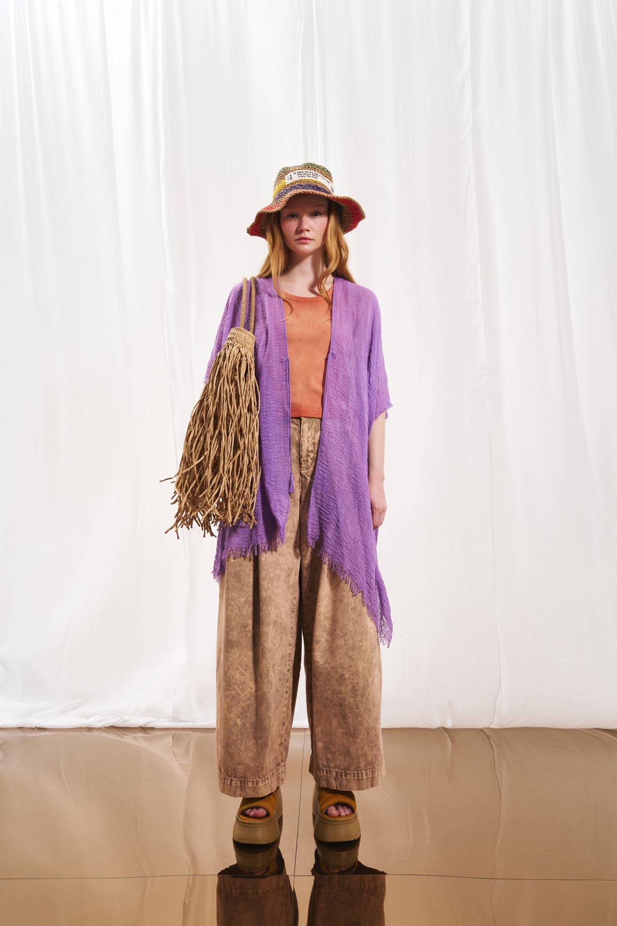 Mink Pleated Baggy Trousers 17200