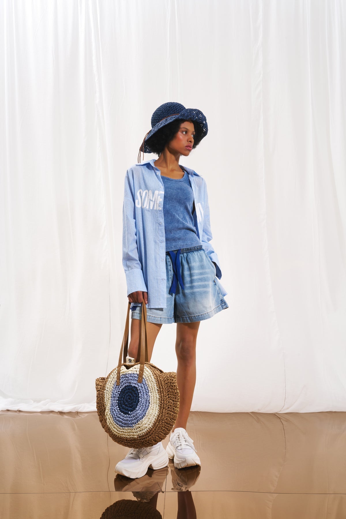 Light Blue Denim Shorts 17226