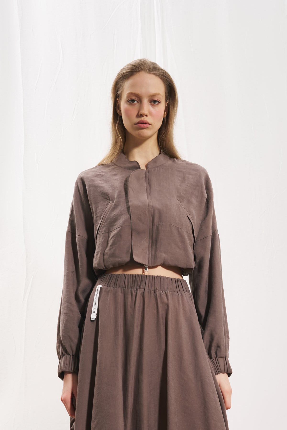 Mink Zip-up Crop Jacket 17259