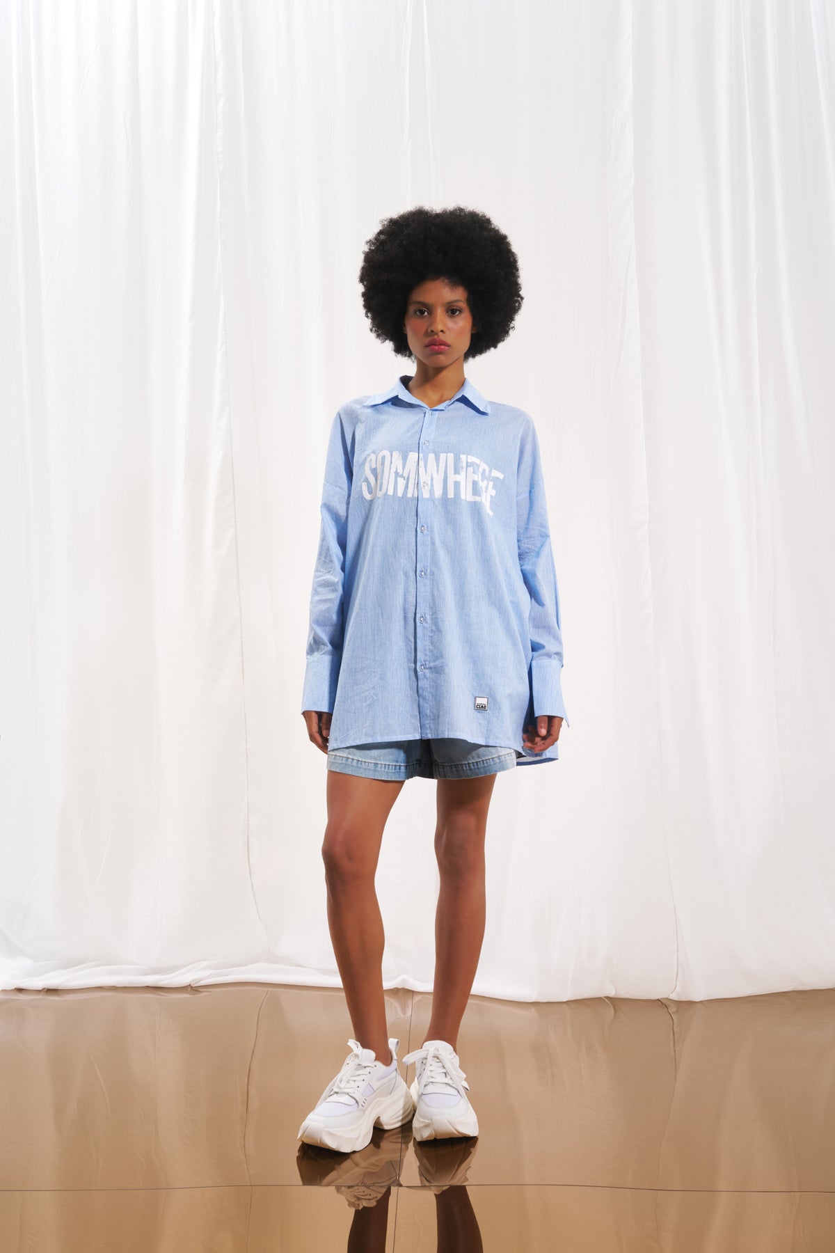 Blue Print Lightweight Shirt 17324