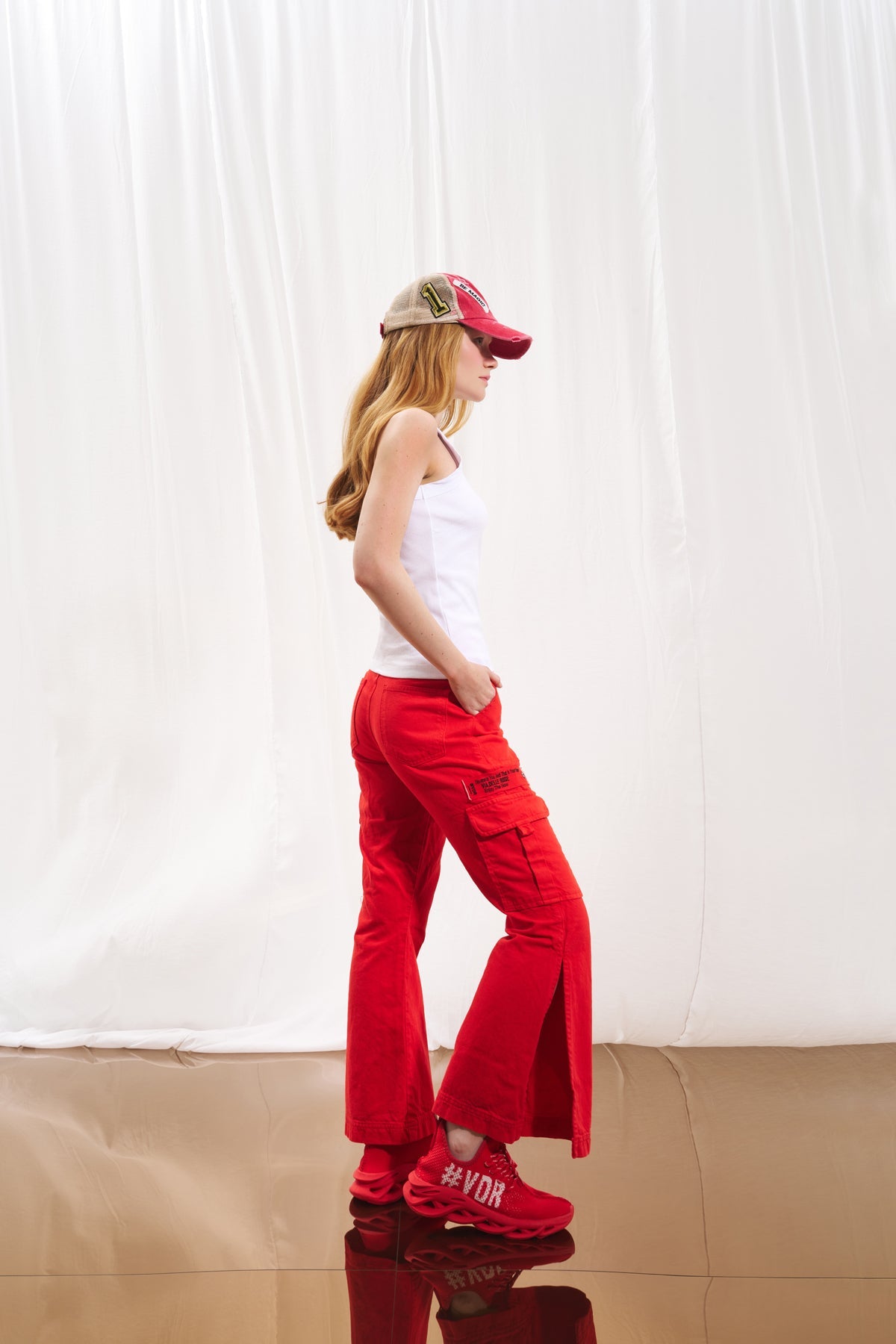 Coral Flare Denim Trousers 17352
