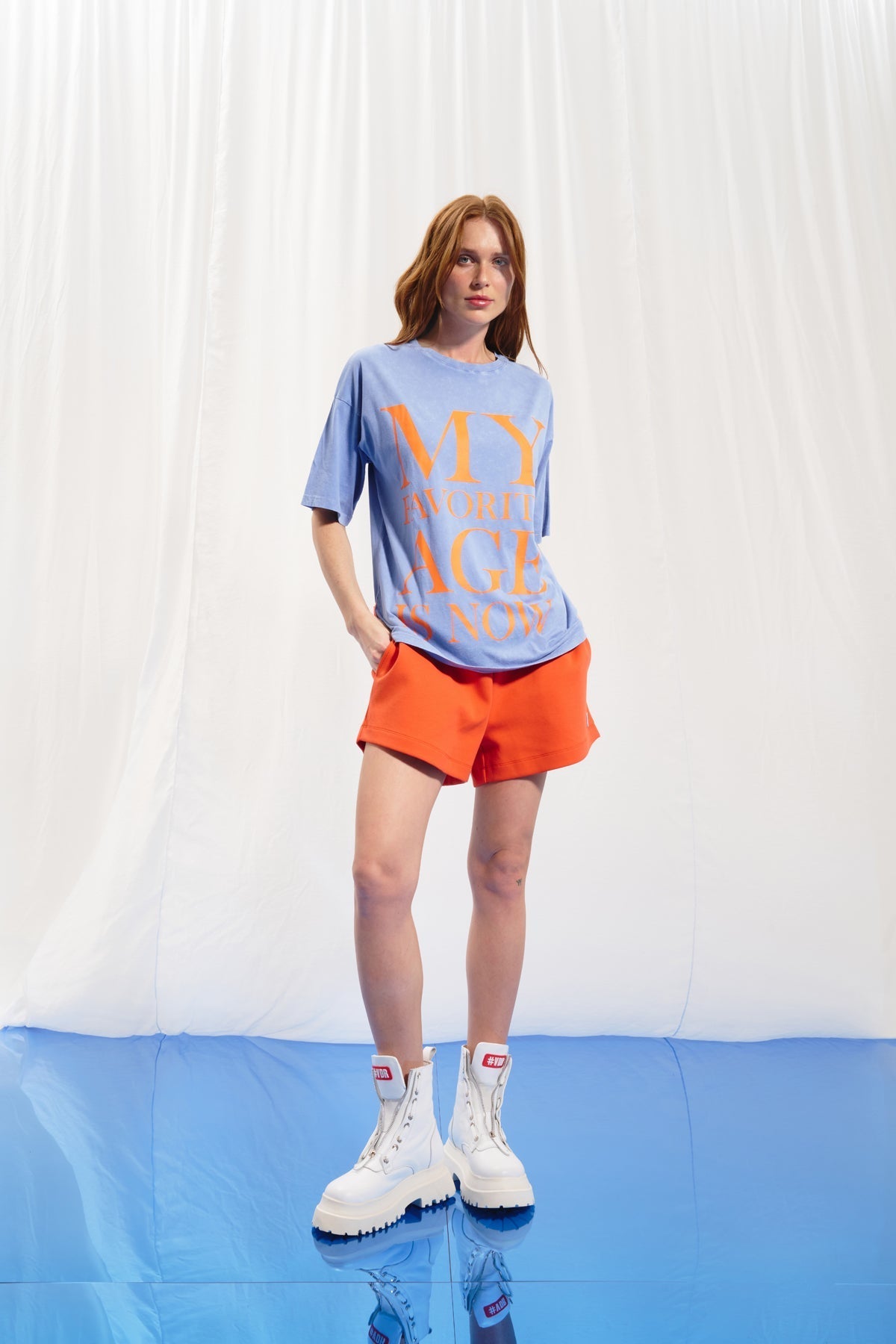 Lilac Slogan Print T-shirt 17353