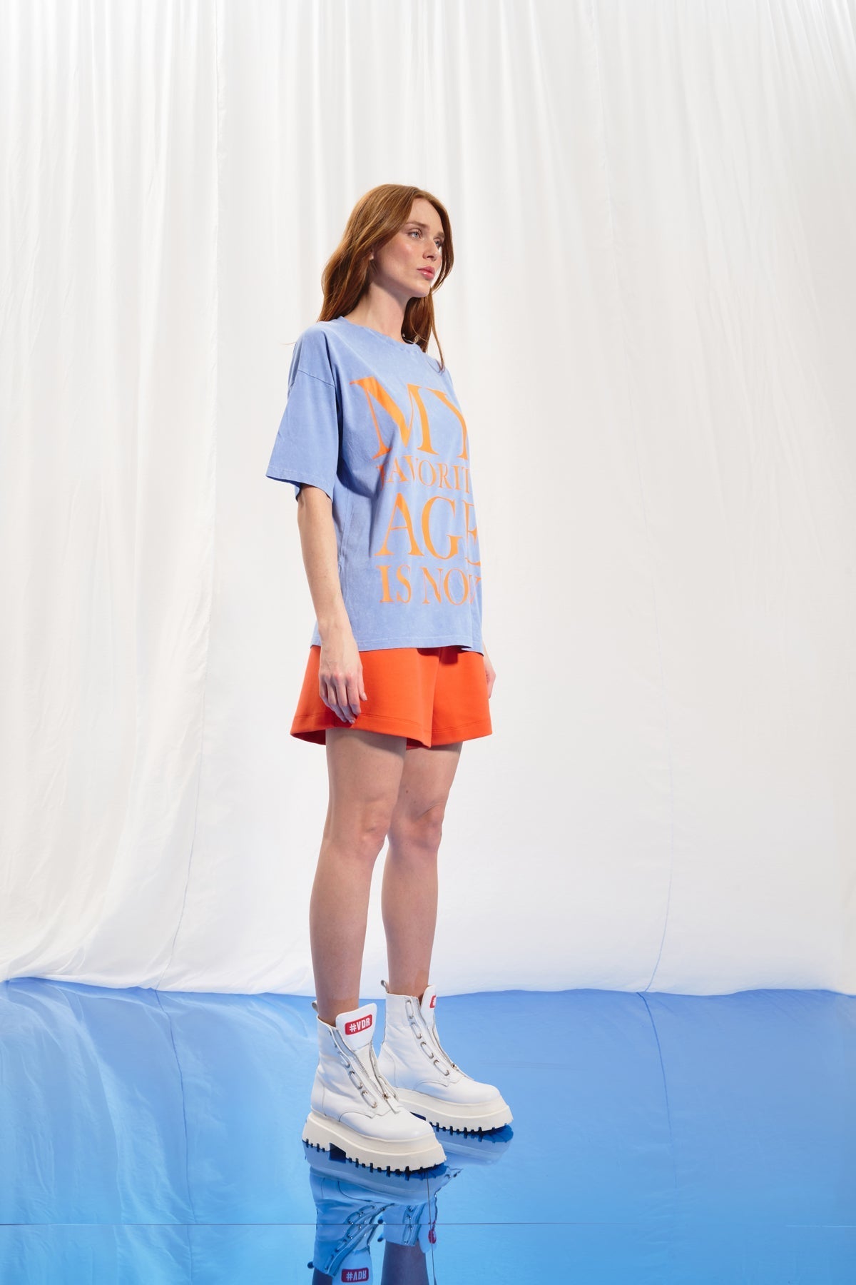 Lilac Slogan Print T-shirt 17353