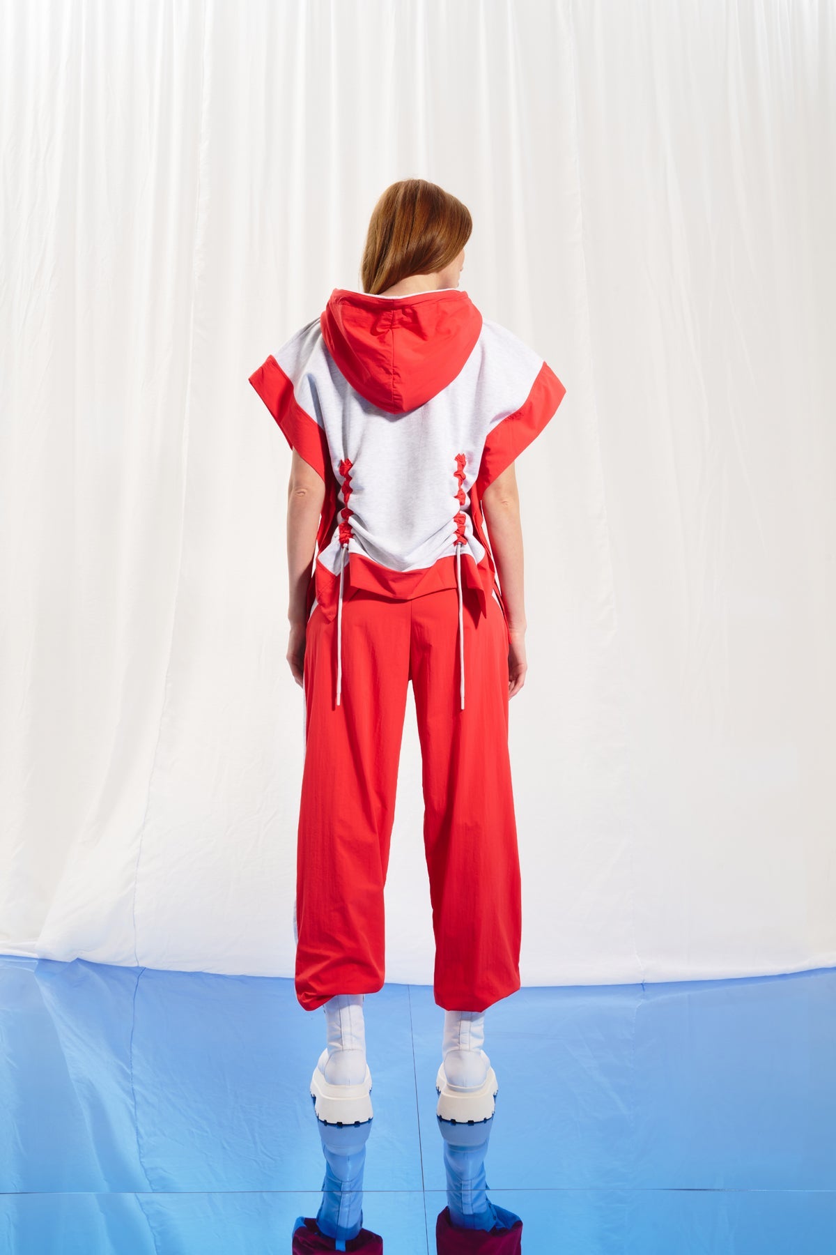 Coral Light Grey Melange Jogger Trousers 17360