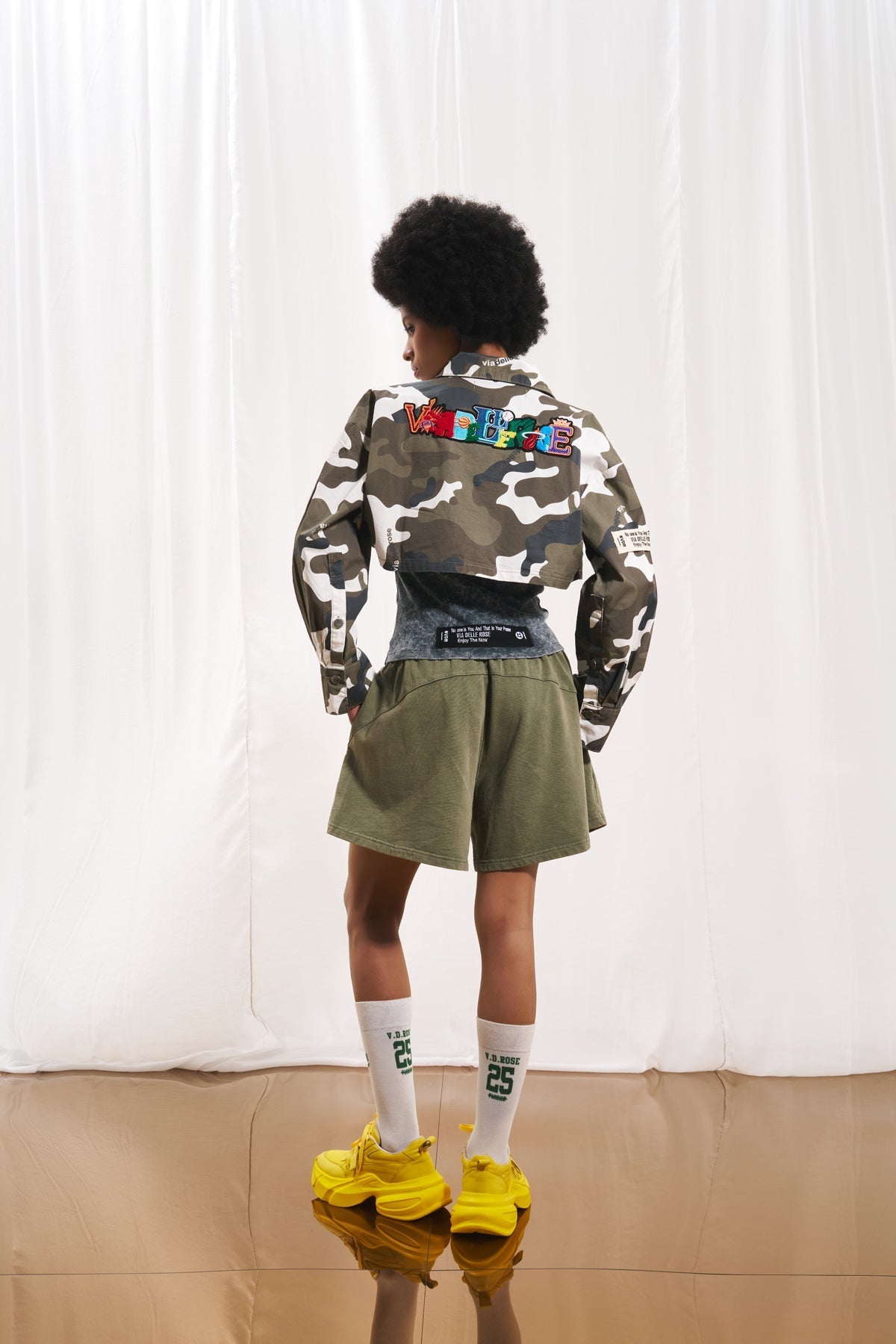 Khaki Camo Cropped Jacket 17365