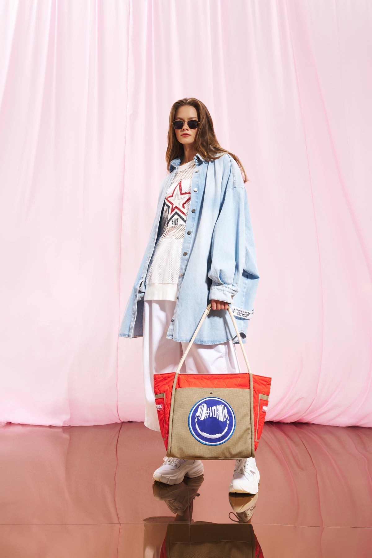 Light Blue Oversize Denim Jacket 17373