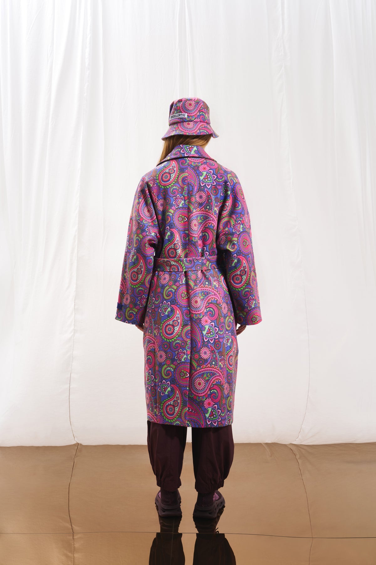 Purple Paisley Print Soft Coat 17386