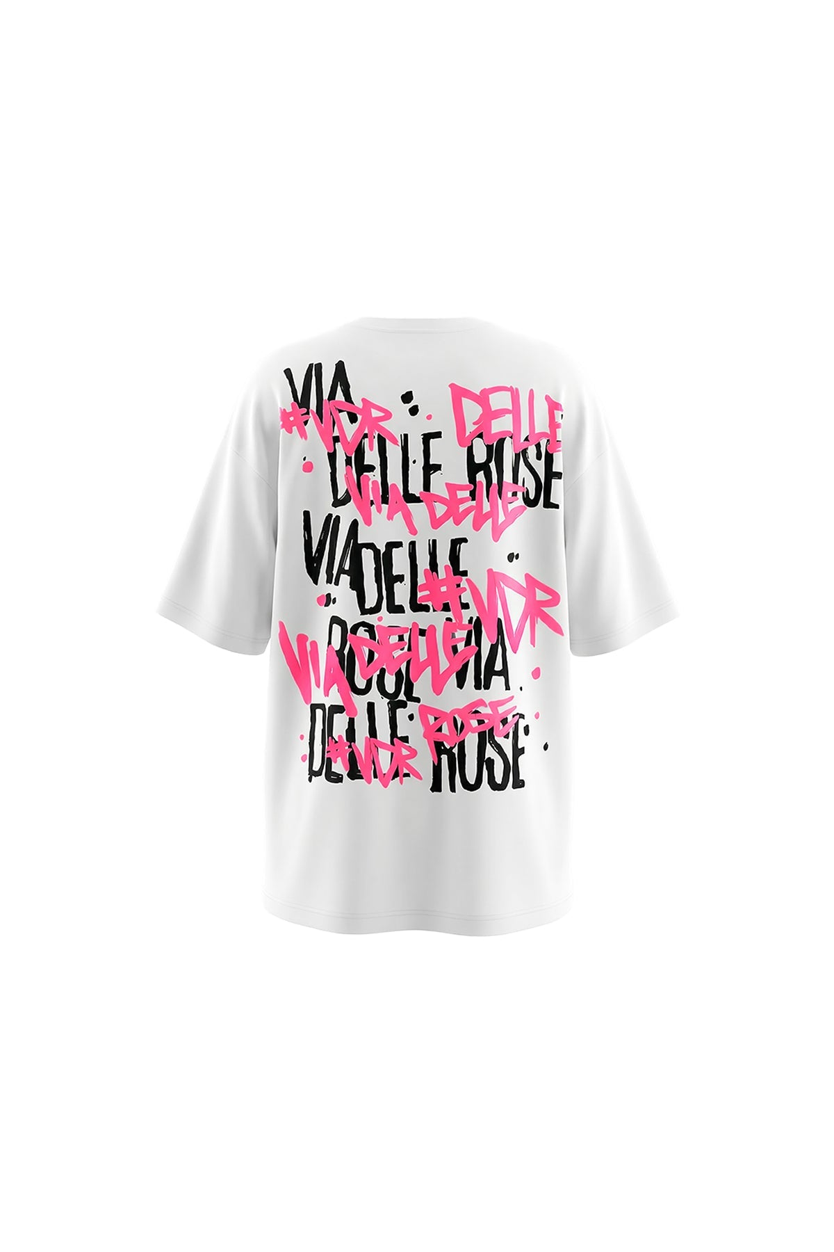 White Back Logo Print Oversize Tunic T-shirt 19024
